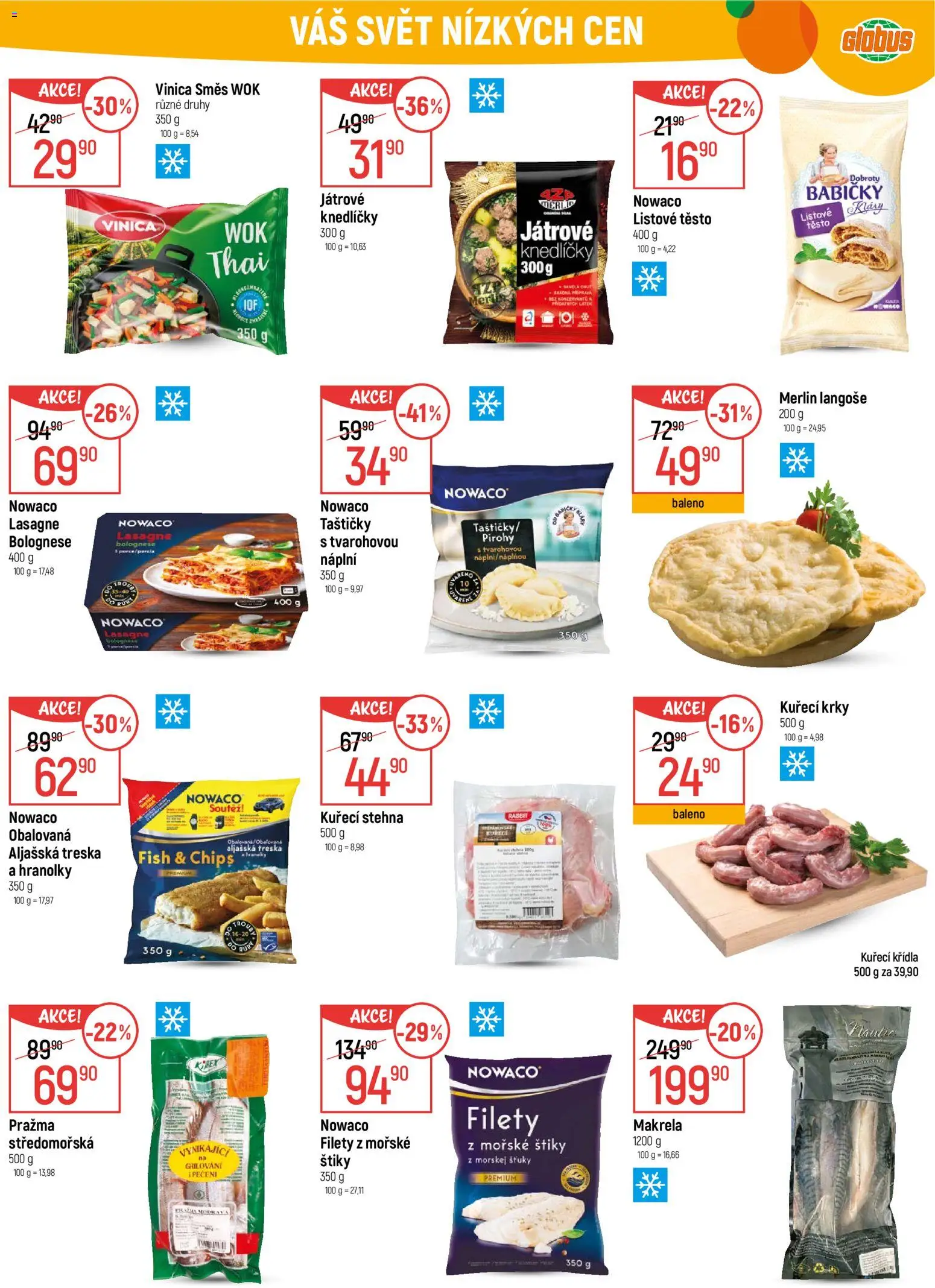 Globus leták - Havířov od 04.03.2026 | Strana: 18 | Produkty: Globus, Aljašská treska, Pražma, Kuřecí Křídla