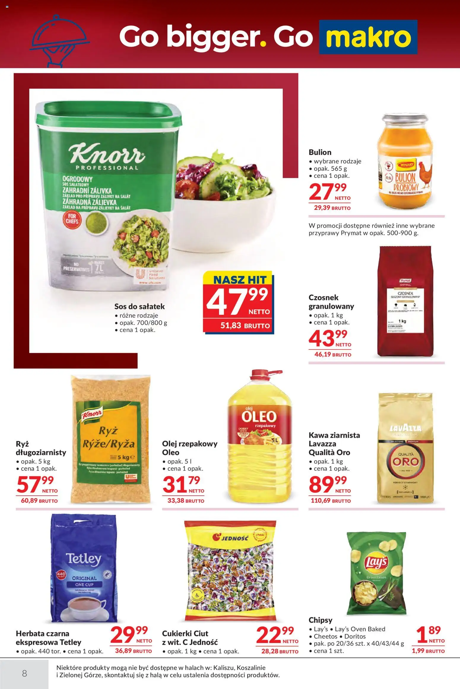 Makro gazetka - Oferta dla gastronomii od 07.04.2026 | Strona: 8 | Produkty: Czosnek, Olej rzepakowy, Herbata, Przyprawy
