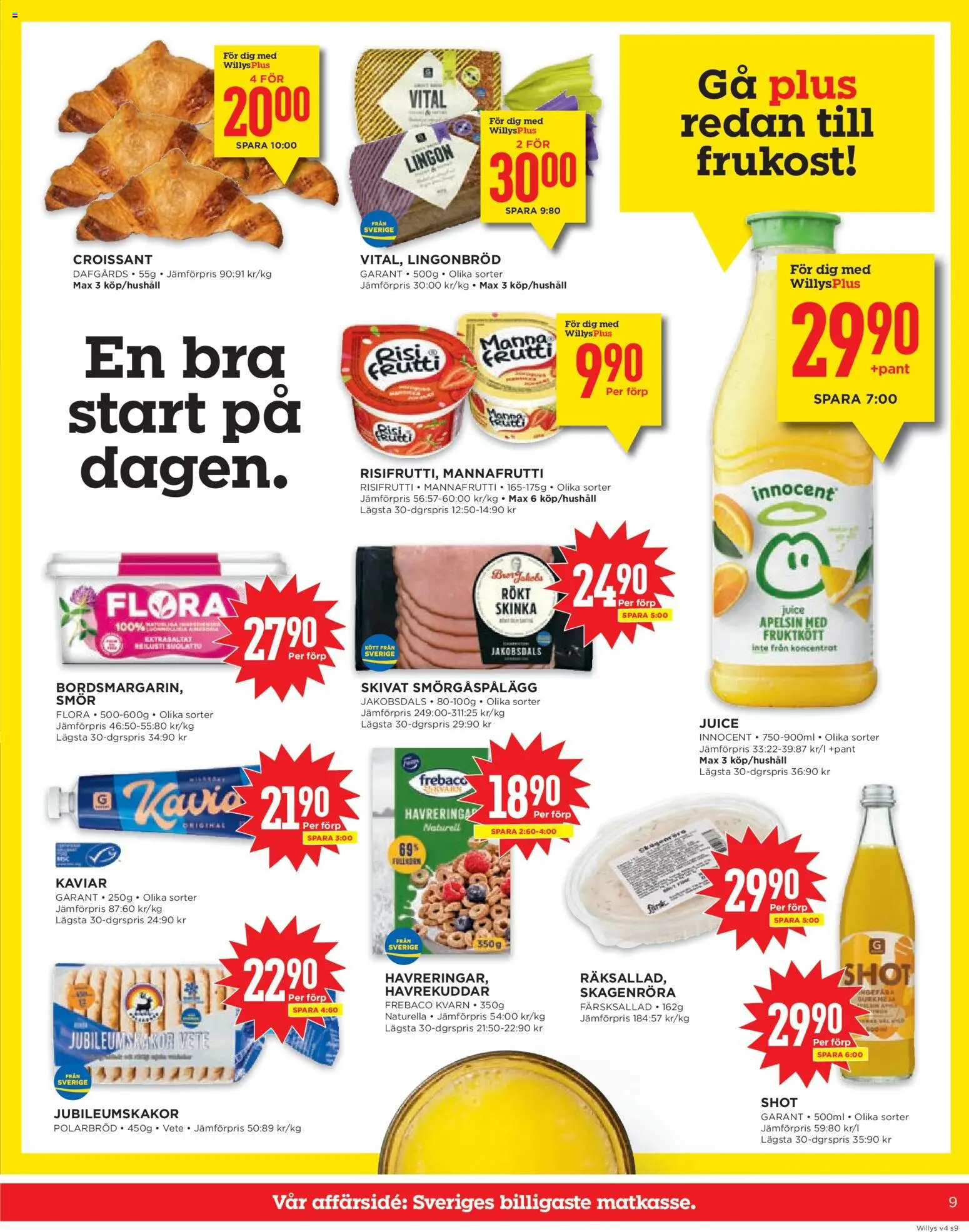 Willys reklamblad aktuell från 19.01.2026 | Sida: 9 | Produkter: Smörgåspålägg, Risifrutti, Smör, Apelsin