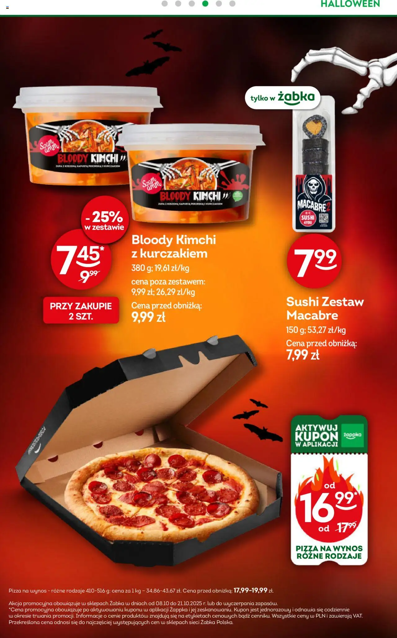 Żabka Gazetka od 08.10.2025 | Strona: 19 | Produkty: Kimchi, Kapusta, Sushi, Zupa