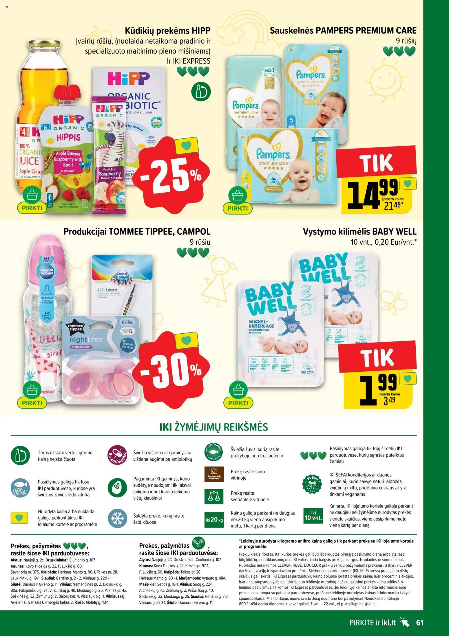IKI akcijos nuo 06.04.2026 | Puslapis: 61 | Prekių: Kilimėlis, Kiaušiniai, Vištiena