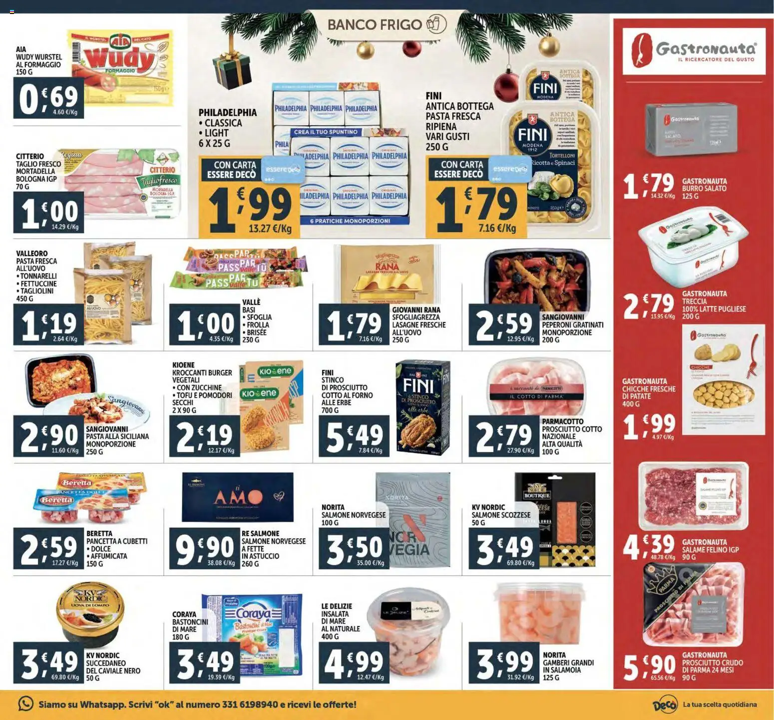 Volantino Decò del 02.12.2025 | Pagina: 19 | Prodotti: Prosciutto Cotto, Peperoni, Latte, Forno