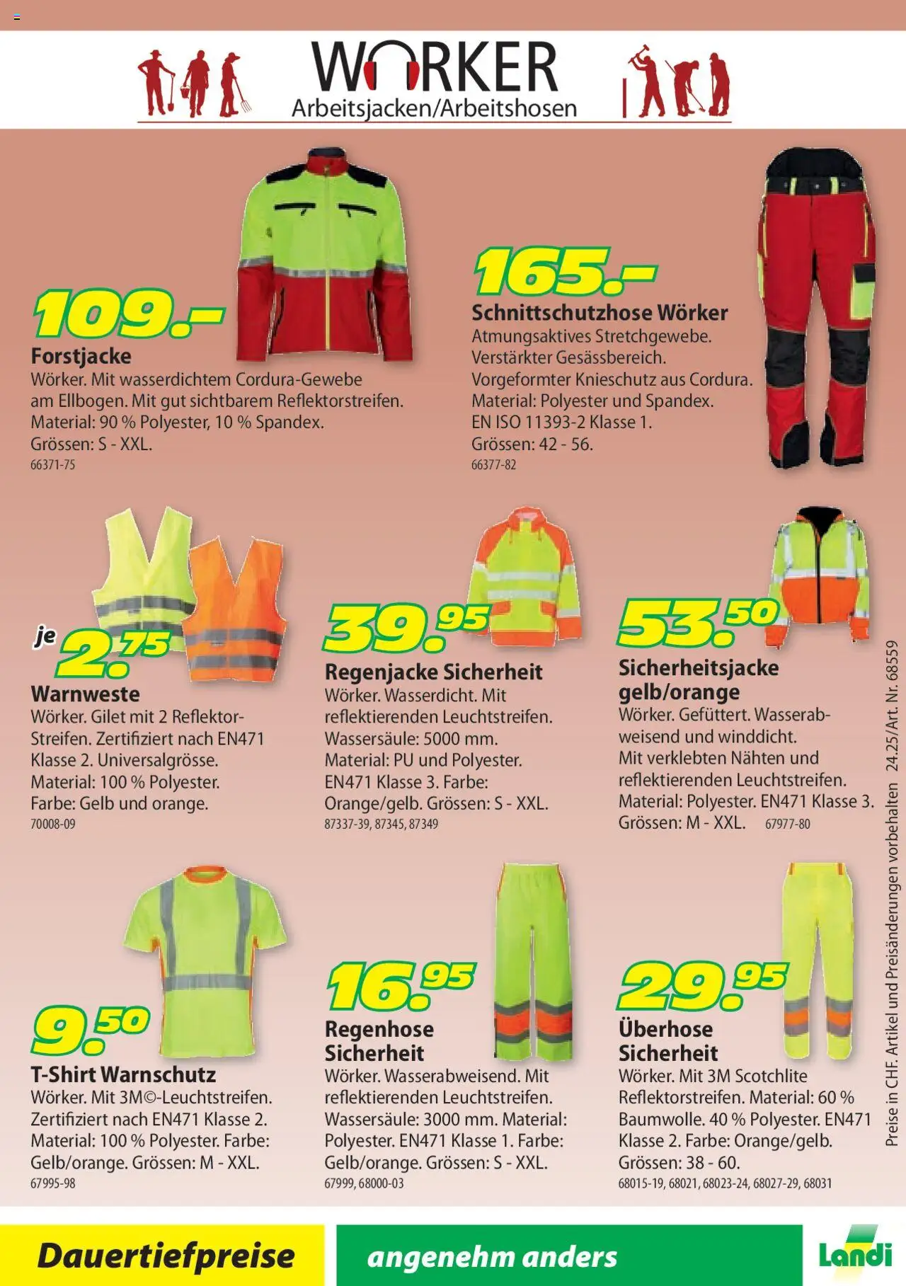 Landi Aktionen Arbeitsbekleidung Wörker ab 11.06.2025 | Seite: 10 | Produkte: Regenjacke