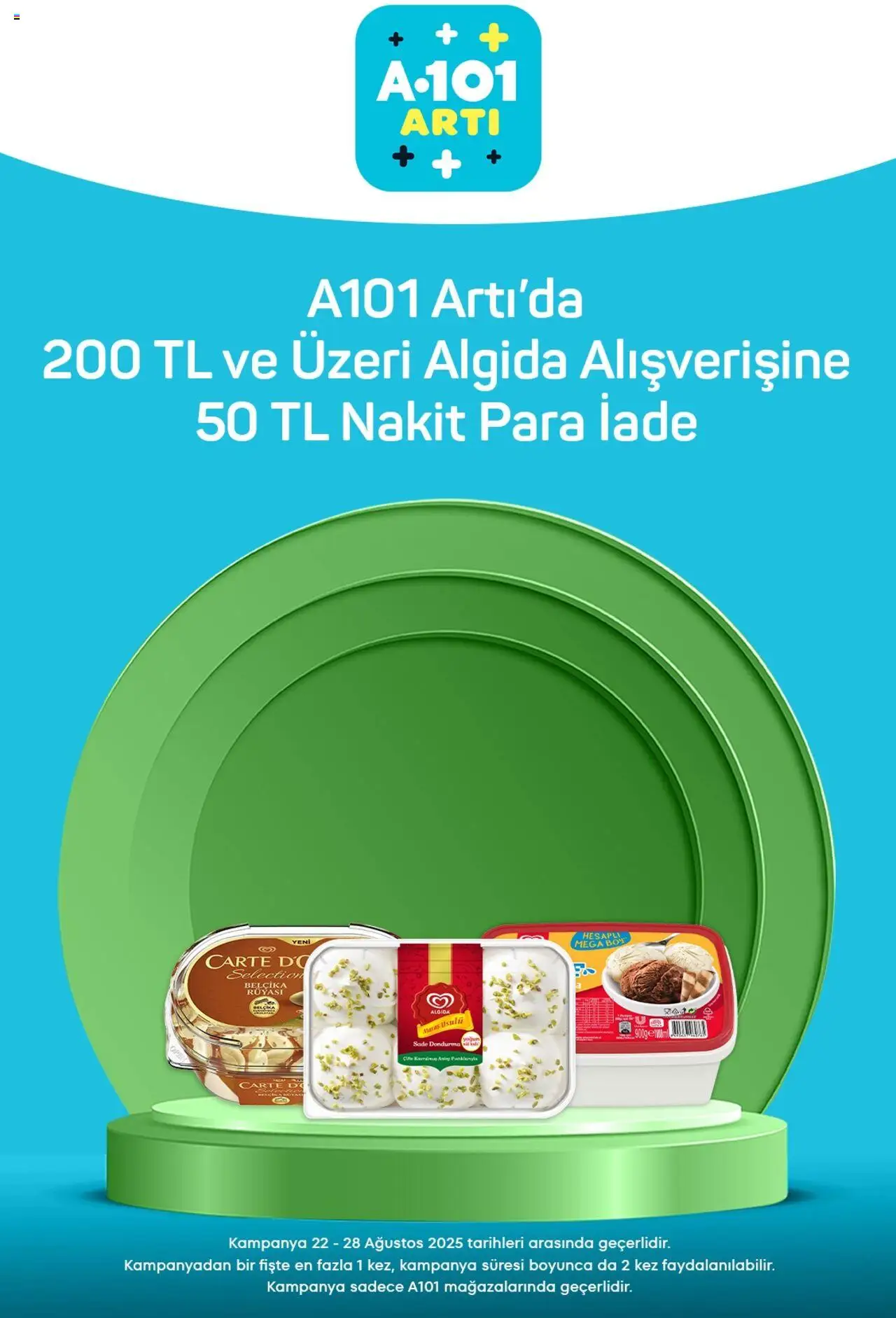 A101 Artı - 22.08.2025 tarihinden itibaren geçerlidir | Sayfa: 3 | Ürünler: Dondurma