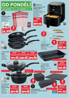 Náhled letáku Wok pánev/ Hrnec s poklicí, hliníkové, s nepřilnavým povrchem, různé druhy, cena za 1 kus od 05.11.2025 | Strana: 6 | Produkty: Plech, Russell Hobbs, Koš, Barvy