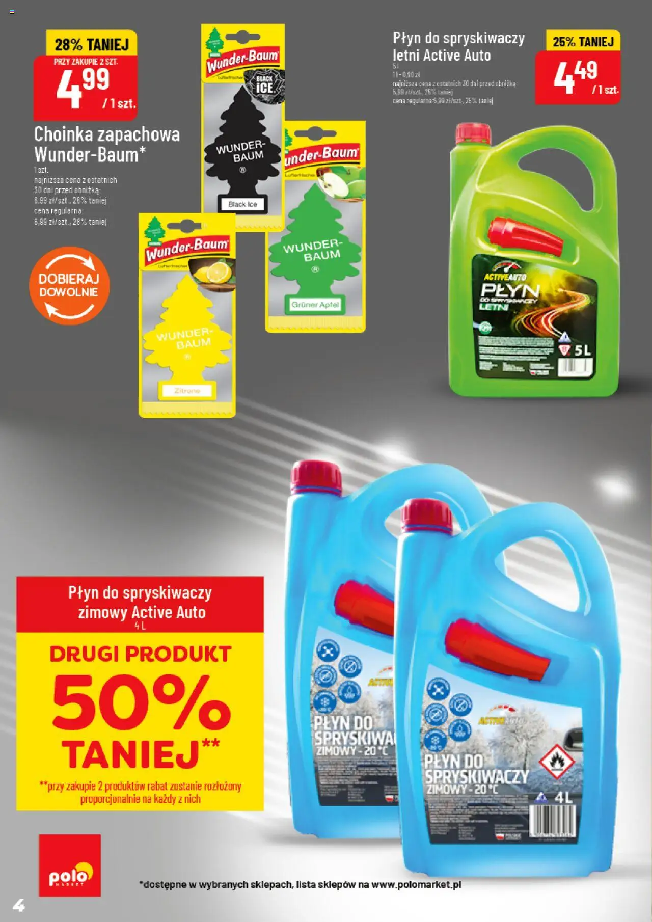 POLOmarket Gazetka - Inspirujący Tydzień od 15.10.2025 | Strona: 4 | Produkty: Choinka, Płyn do spryskiwaczy zimowy, Płyn do spryskiwaczy