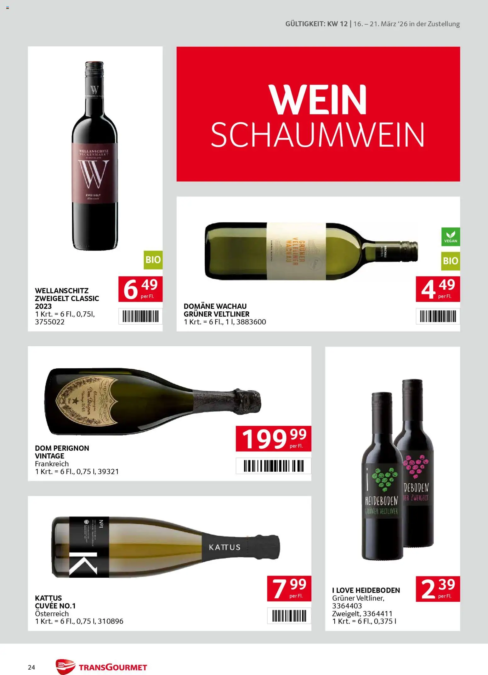 Transgourmet Zustellaktion gültig ab 16.03.2026 | Seite: 24 | Produkte: Wein