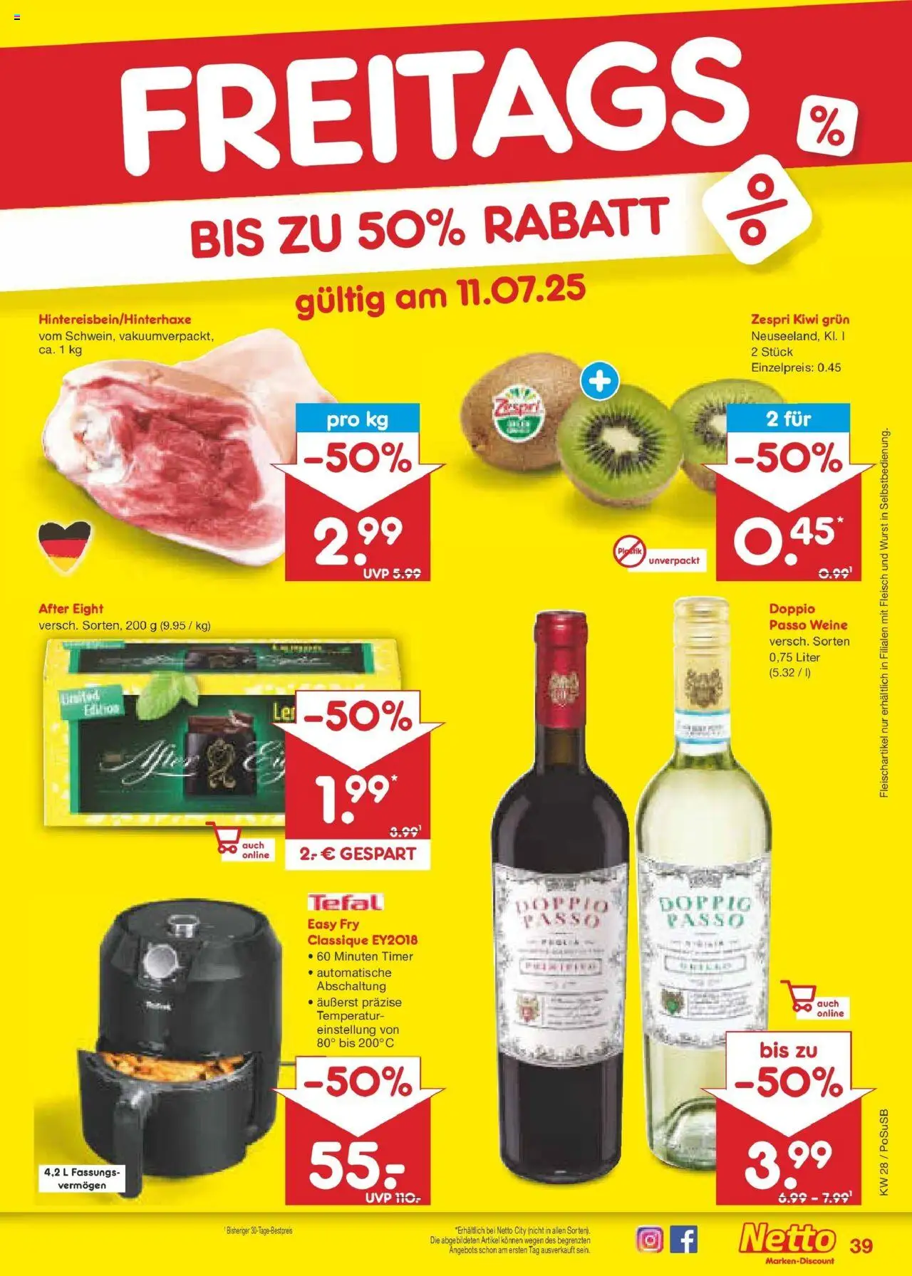 Netto Marken-Discount prospekt Regensburg	 - gültig ab dem 06.07.2025 | Seite: 57 | Produkte: Wurst, Doppio Passo, Kiwi, Fleisch