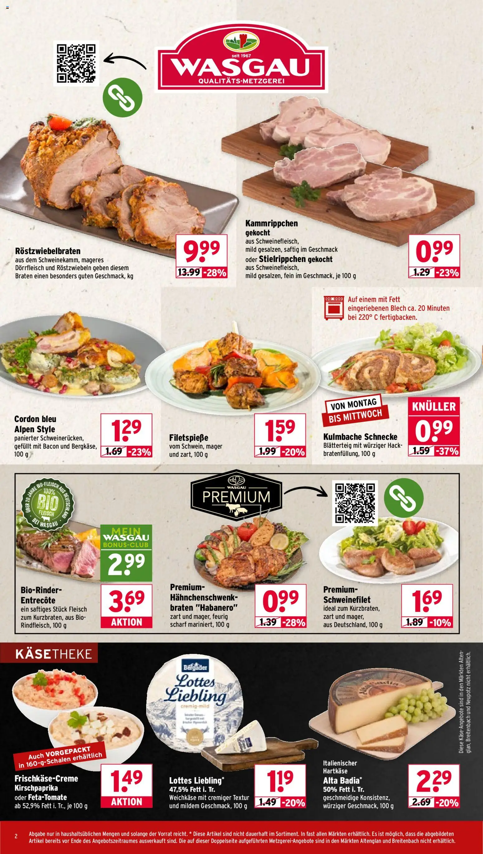 Wasgau Prospekt 	 – gültig ab 02.03.2026 | Seite: 2 | Produkte: Entrecote, Schweinefilet, Fleisch