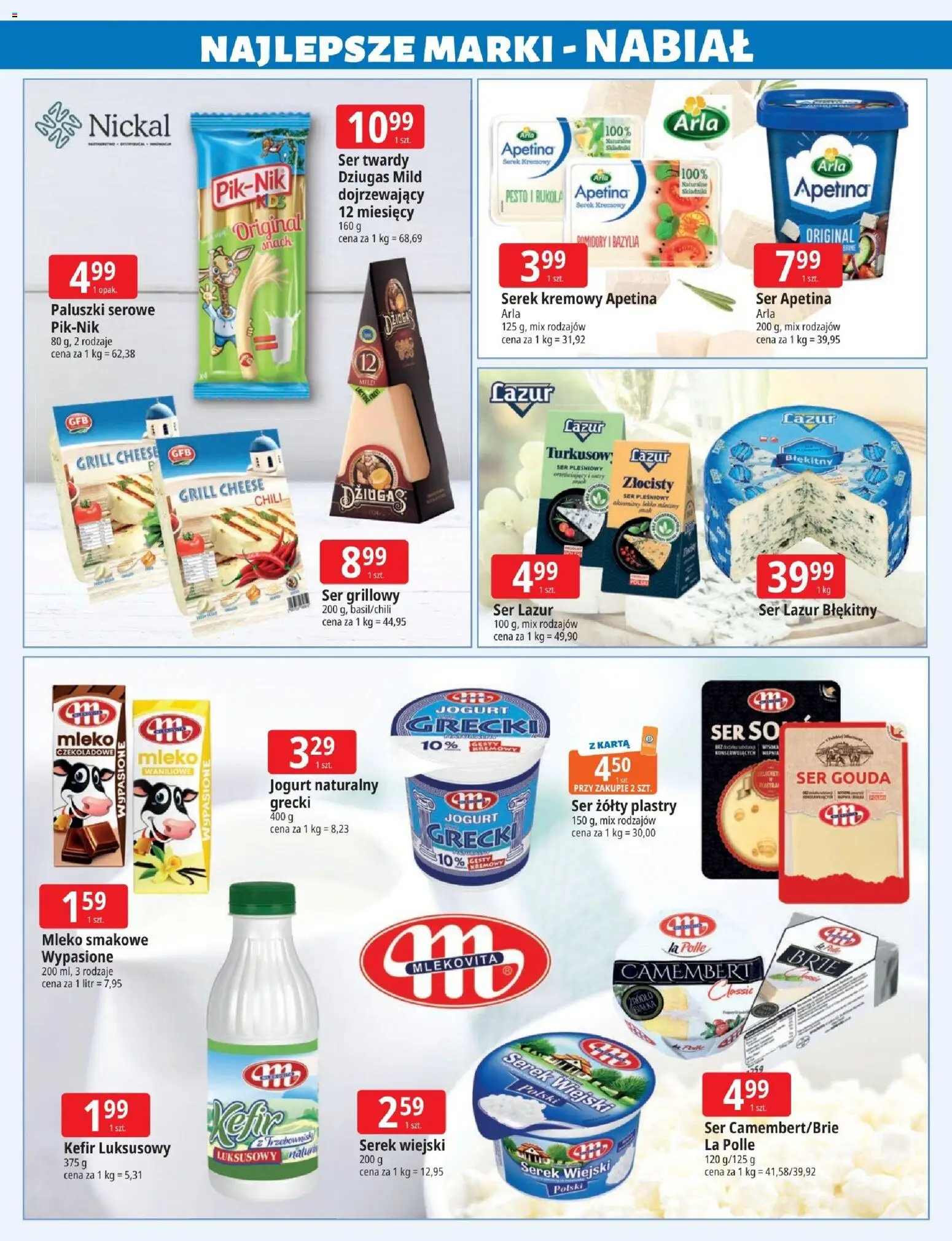 E.Leclerc gazetka - Zielona Góra od 28.04.2026 | Strona: 7 | Produkty: Serek wiejski, Mleko, Ser, Ser gouda