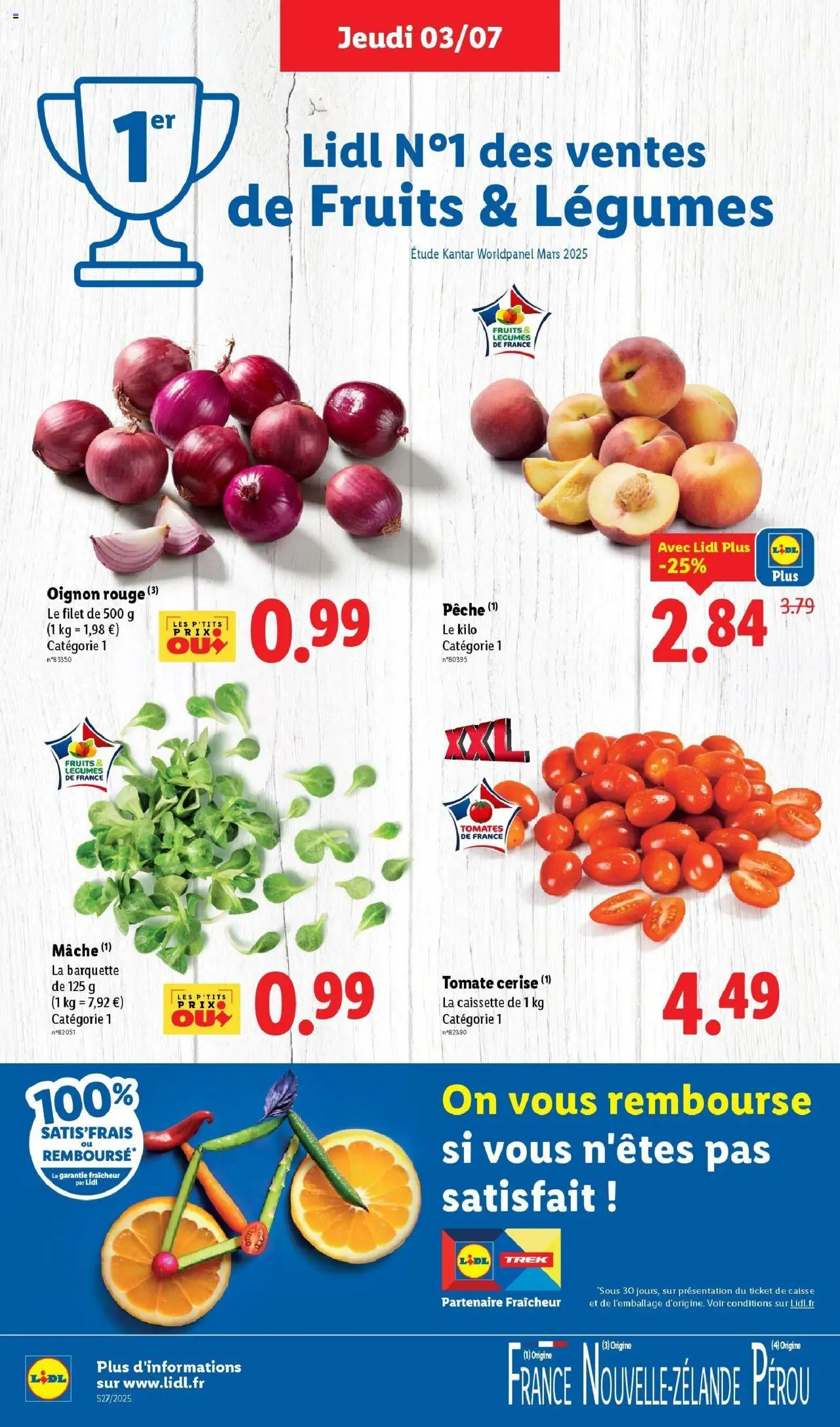  | Page: 2 | Produits: Pêche, Mâche, Oignon, Tomates