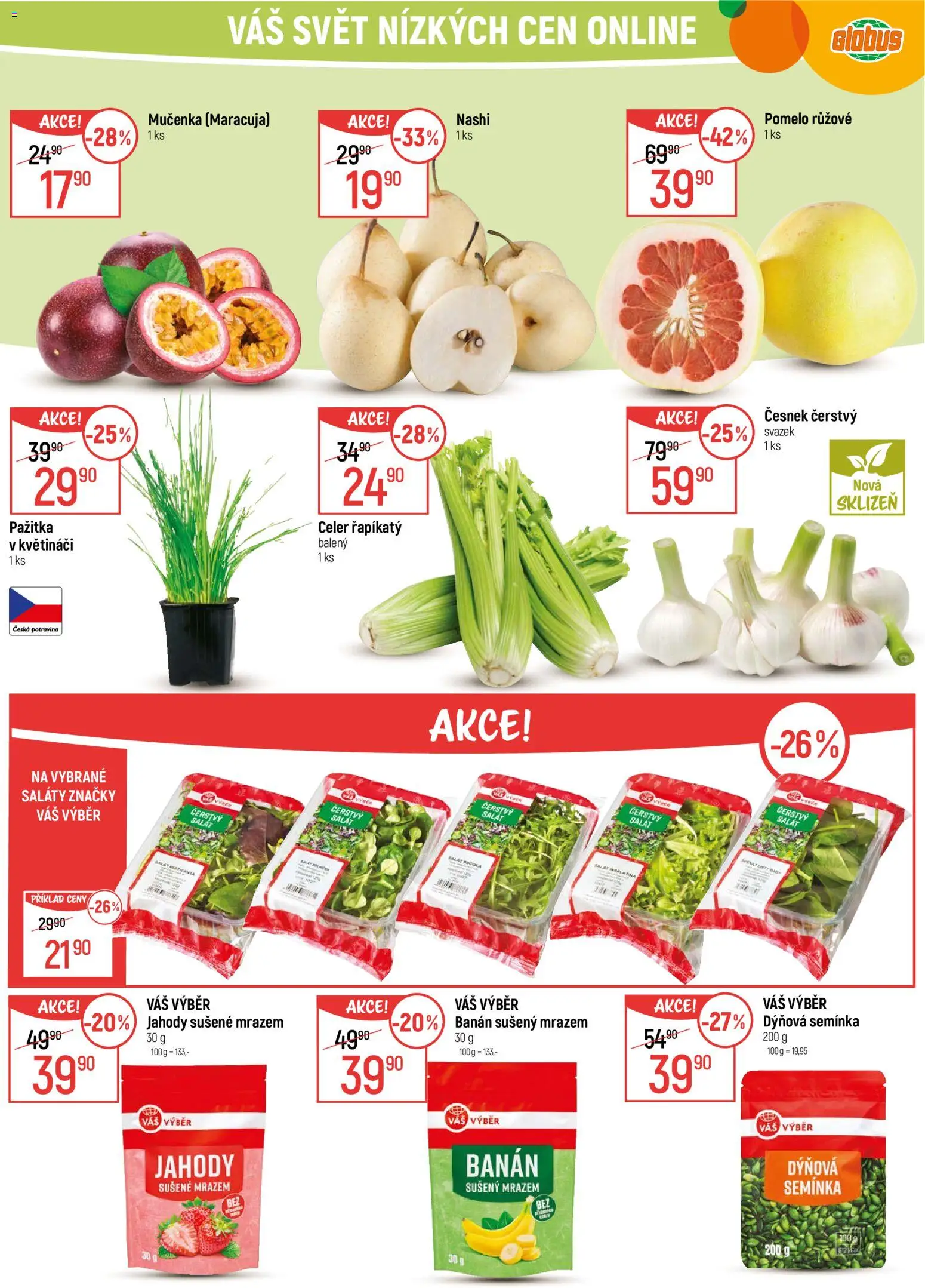Globus leták - Praha-Štěrboholy od 28.01.2026 | Strana: 15 | Produkty: Pomelo, Globus, Salát, Banán