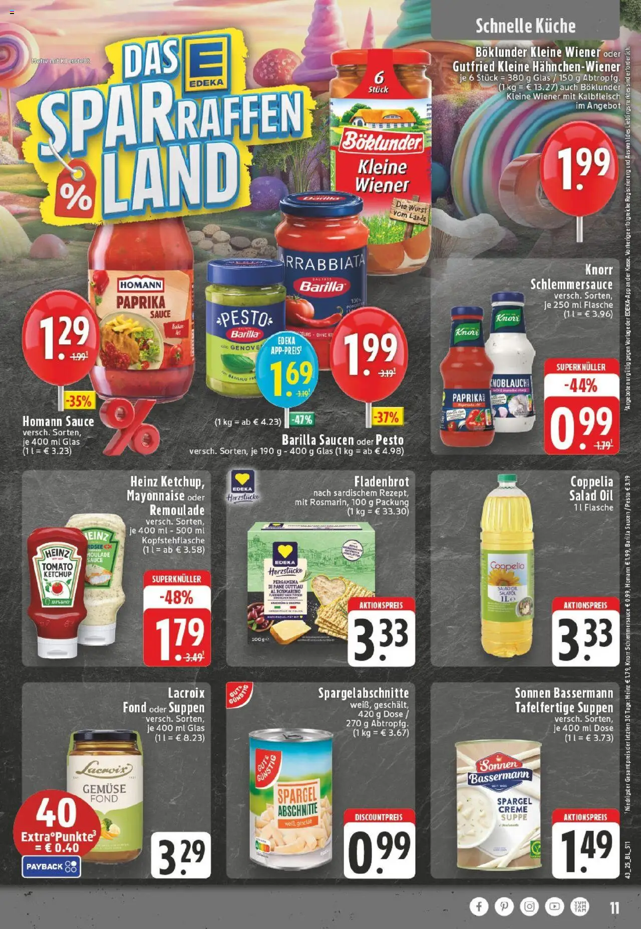 Edeka prospekt Kürten-Dürscheid	 – gültig ab 19.10.2025 | Seite: 11 | Produkte: Spargel, Creme, Wurst, Ketchup