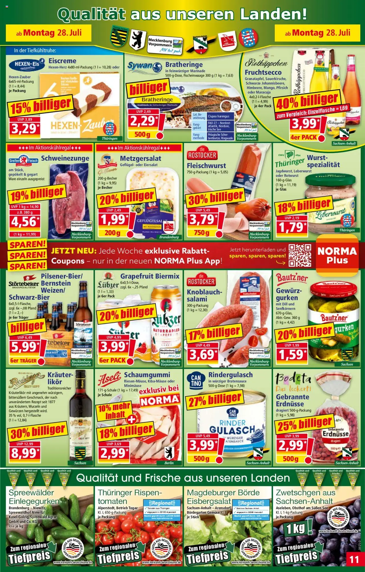 Norma Prospekt 	 - gültig ab dem 28.07.2025 | Seite: 11 | Produkte: Rindergulasch, Mandarinen, Gulasch, Knoblauch