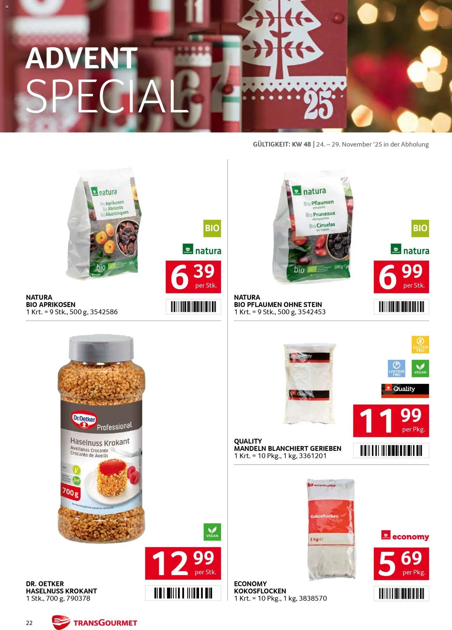 Transgourmet Flugblatt gültig ab 24.11.2025 | Seite: 22