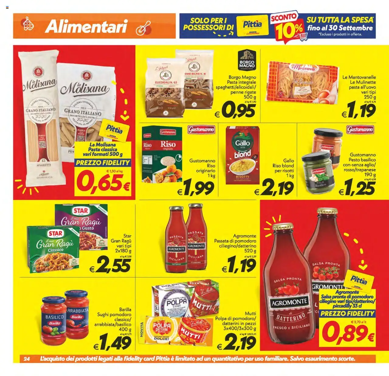 Volantino SuperConveniente del 18.09.2025 | Pagina: 24 | Prodotti: Riso, Salsa, Passata di pomodoro, Ragú