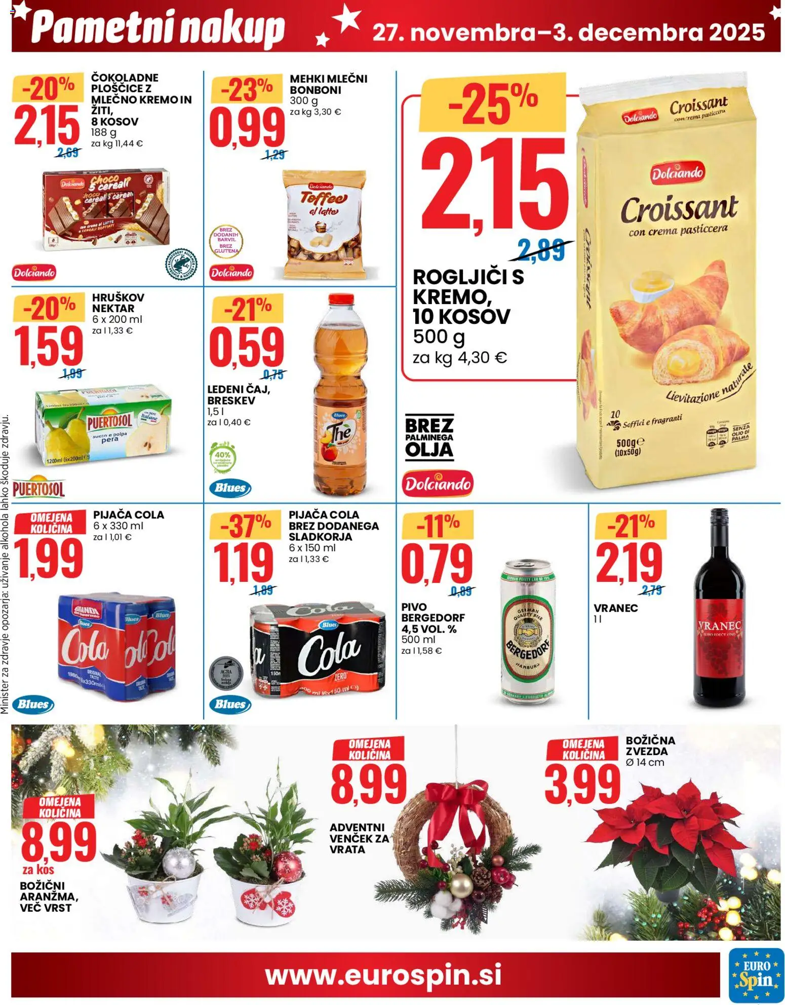 Novi Eurospin katalog ponudbe – veljaven od 27.11.2025 | Stran: 9 | Izdelki: Kos, Ploščice, Pivo, Vrata