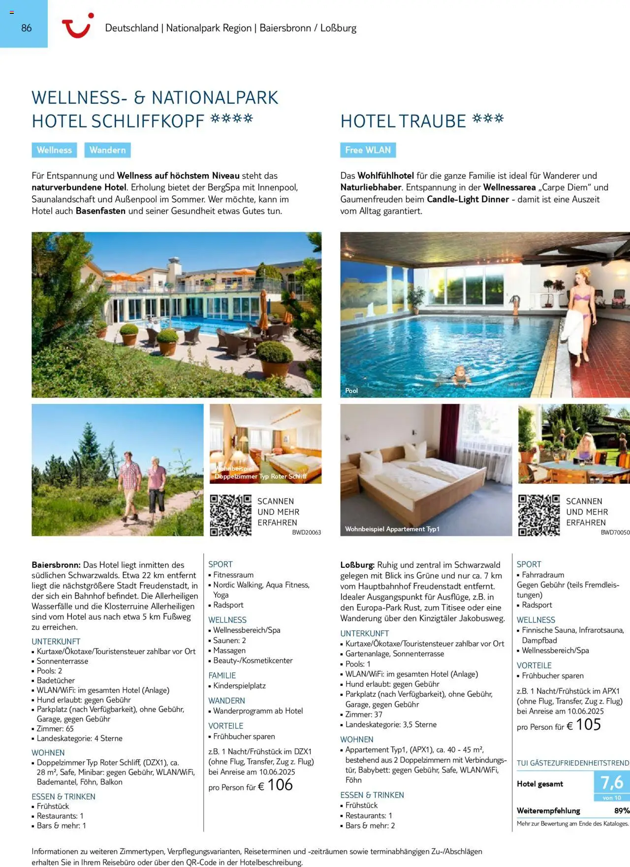 Aida - Urlaub mit eigener Anreise 2025/26 – gültig ab 01.11.2024 | Seite: 86 | Produkte: Babybett, Föhn