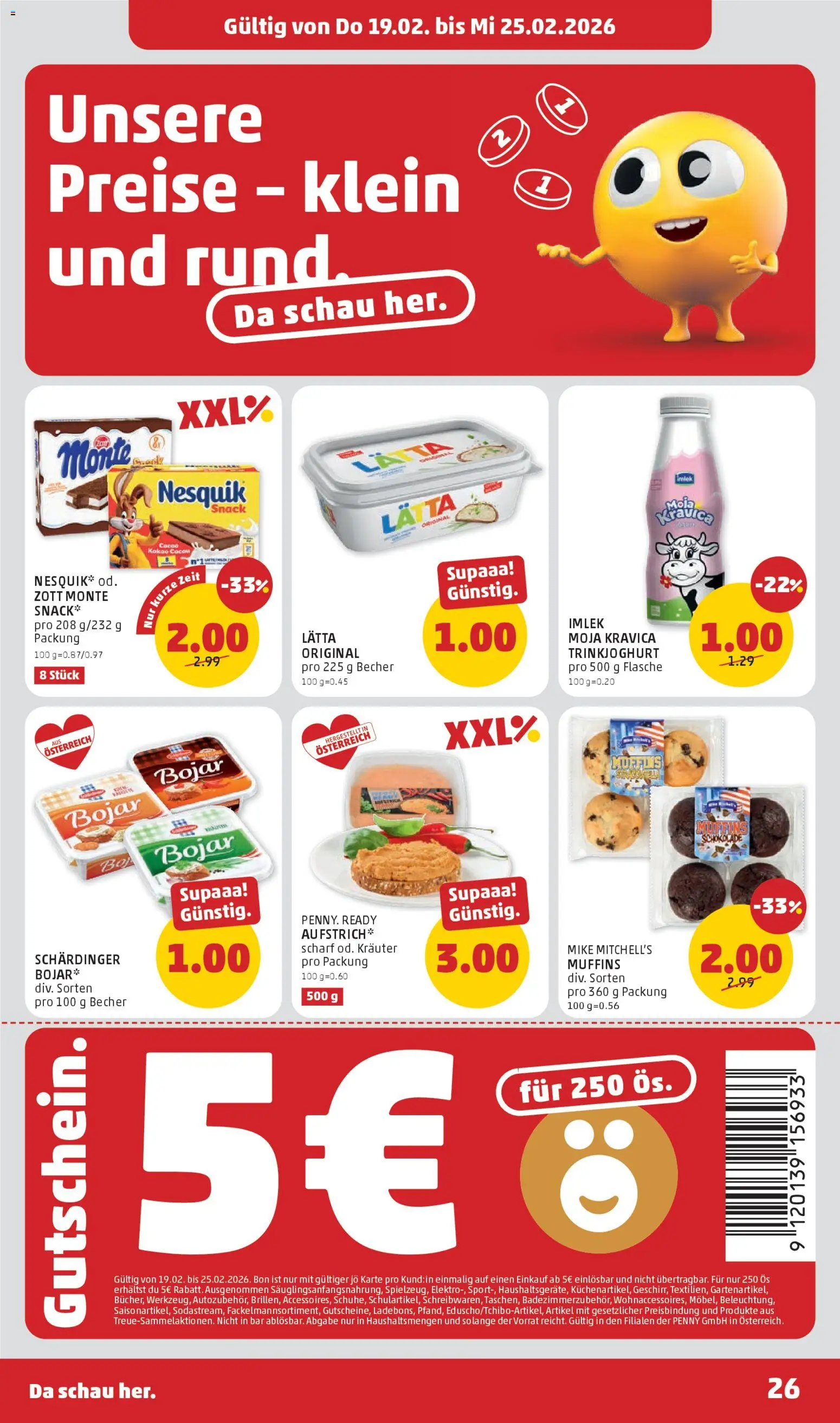 Penny Markt Flugblatt gültig ab 19.02.2026 | Seite: 26 | Produkte: Schokolade
