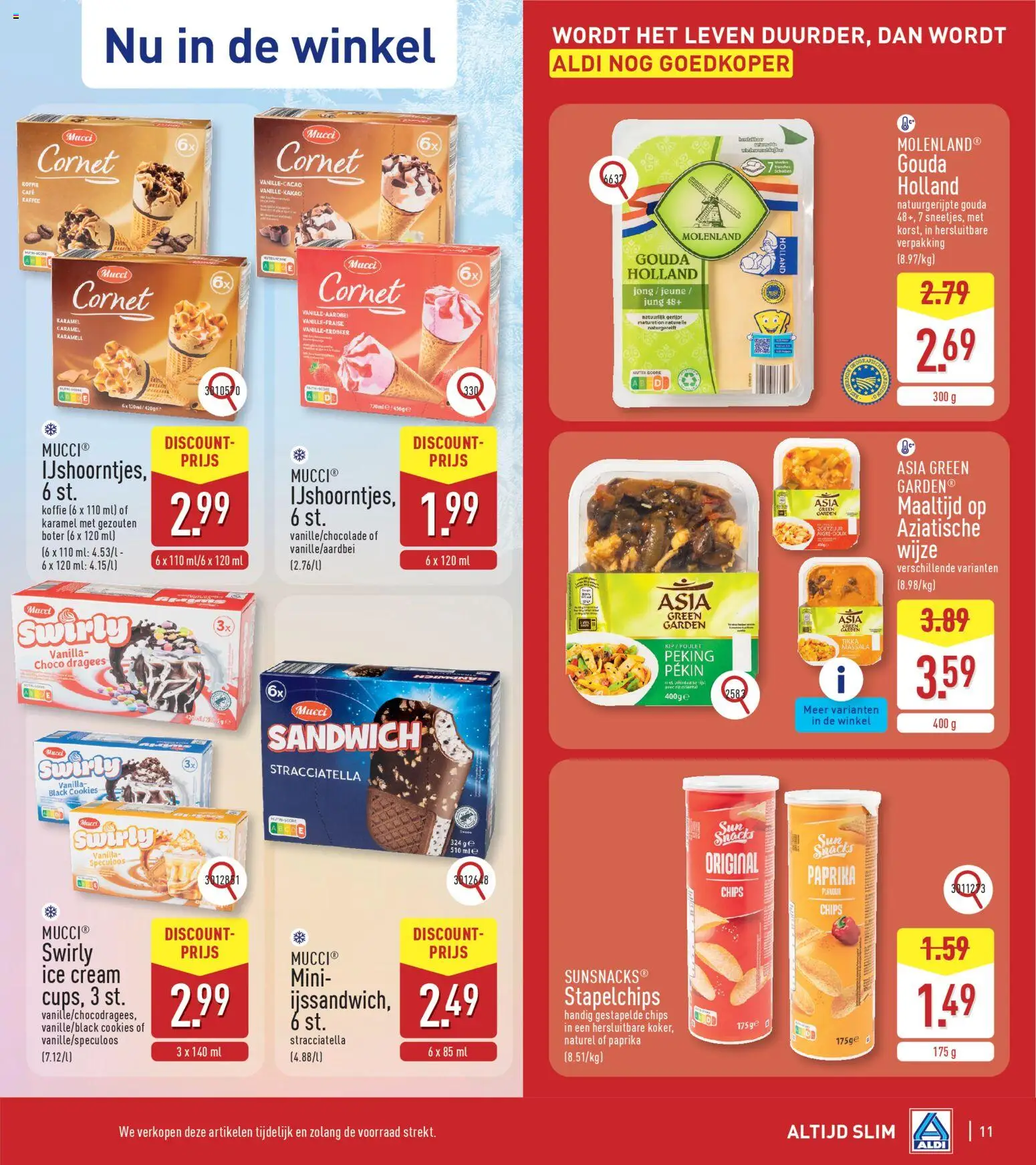 {H1} | Pagina: 11 | Producten: Sandwich, Chips, Gouda, Boter