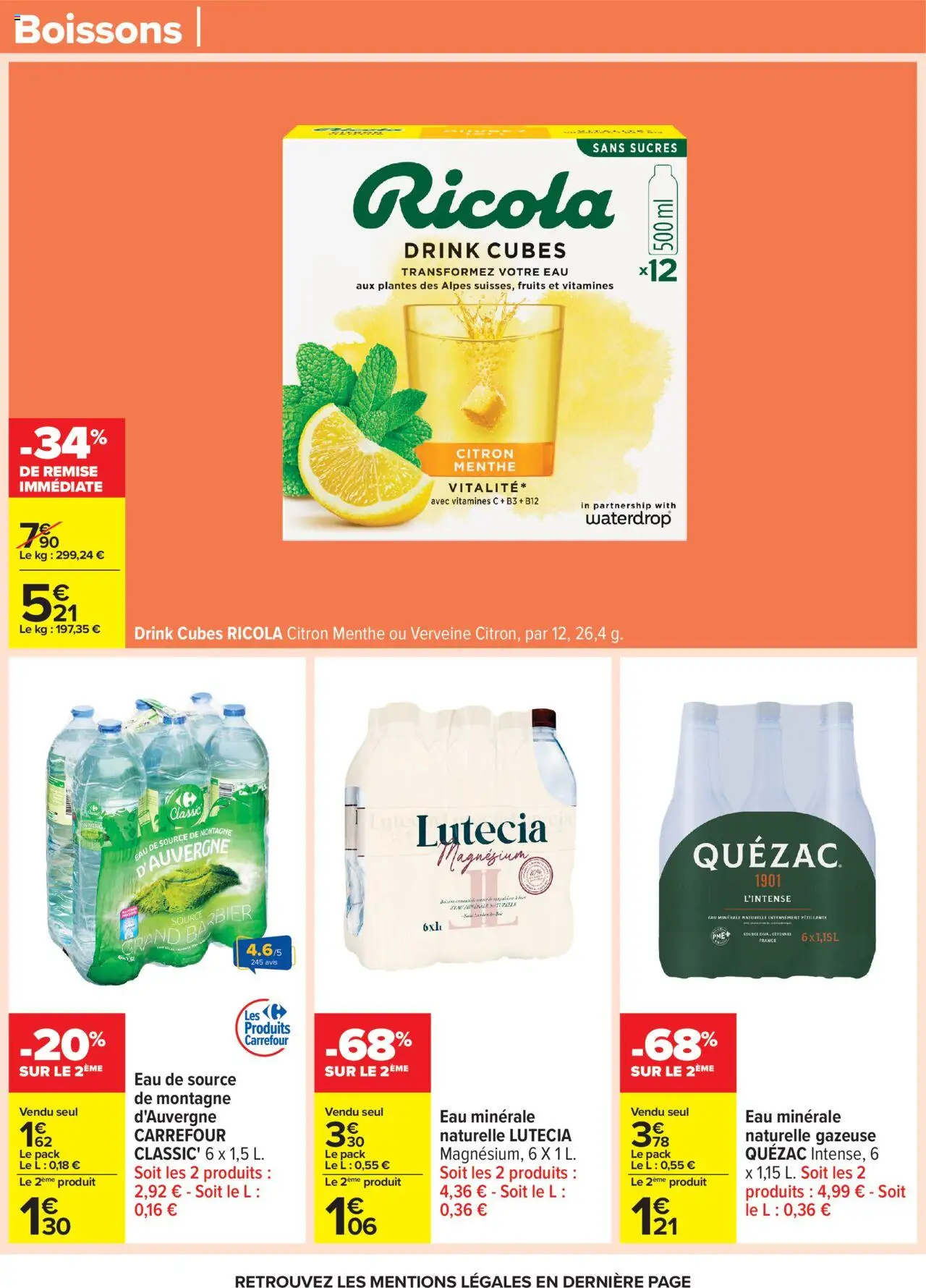 {H1} | Page: 43 | Produits: Eau minérale, Citron, Plantes, Eau de source