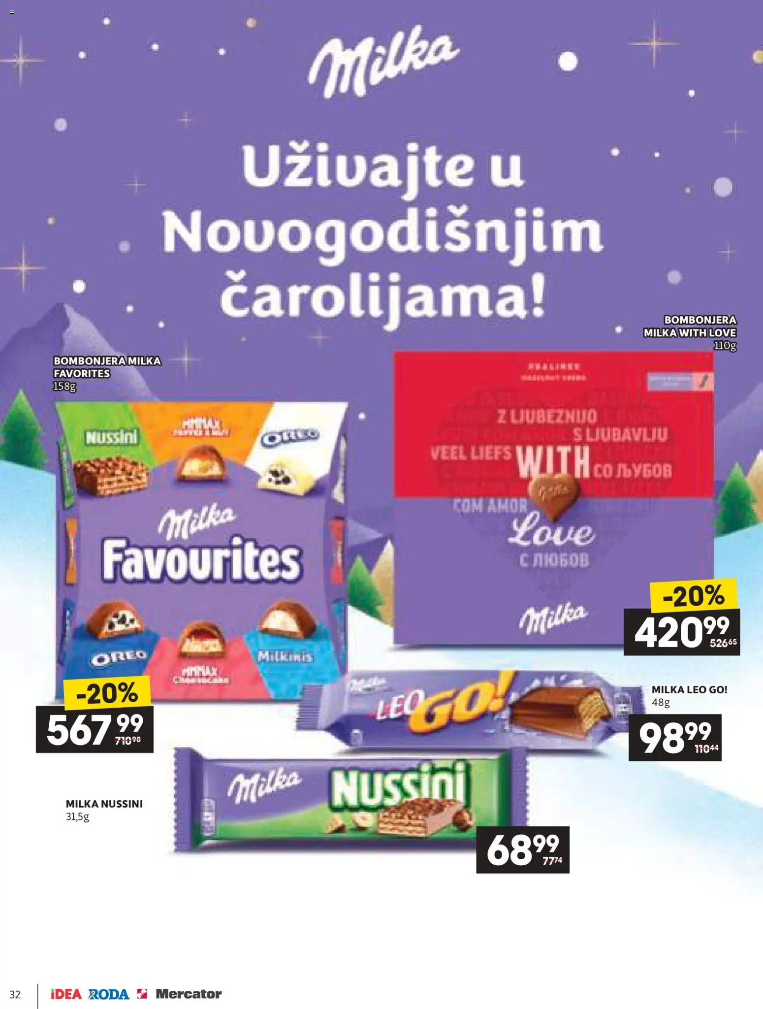 Idea katalog - važi od 11.12.2025 | Strana: 32 | Proizvode: Milka, Bombonjera, Oreo