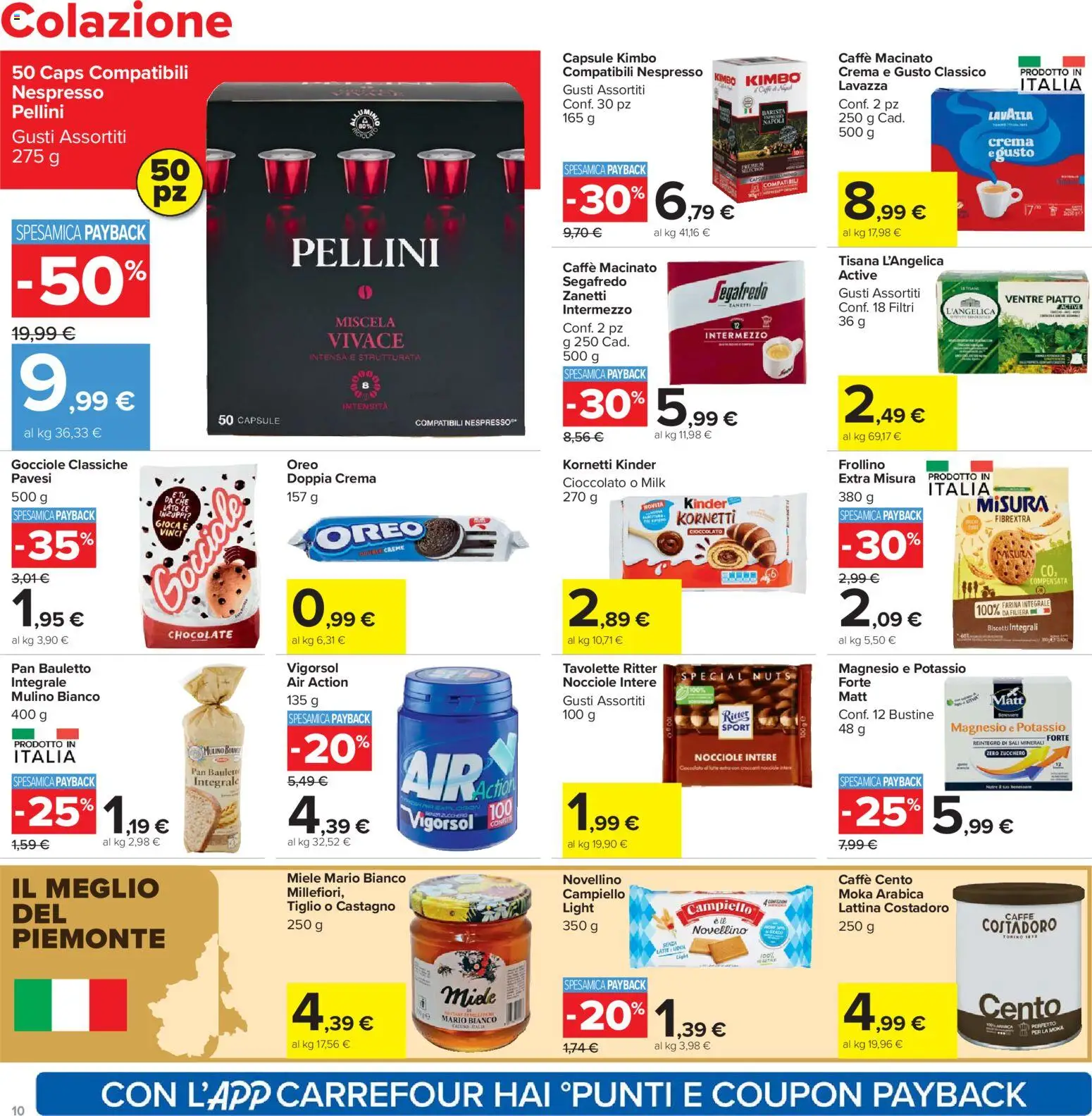 Volantino Carrefour del 13.03.2026 | Pagina: 10 | Prodotti: Crema, Caffè, Farina, Lavazza