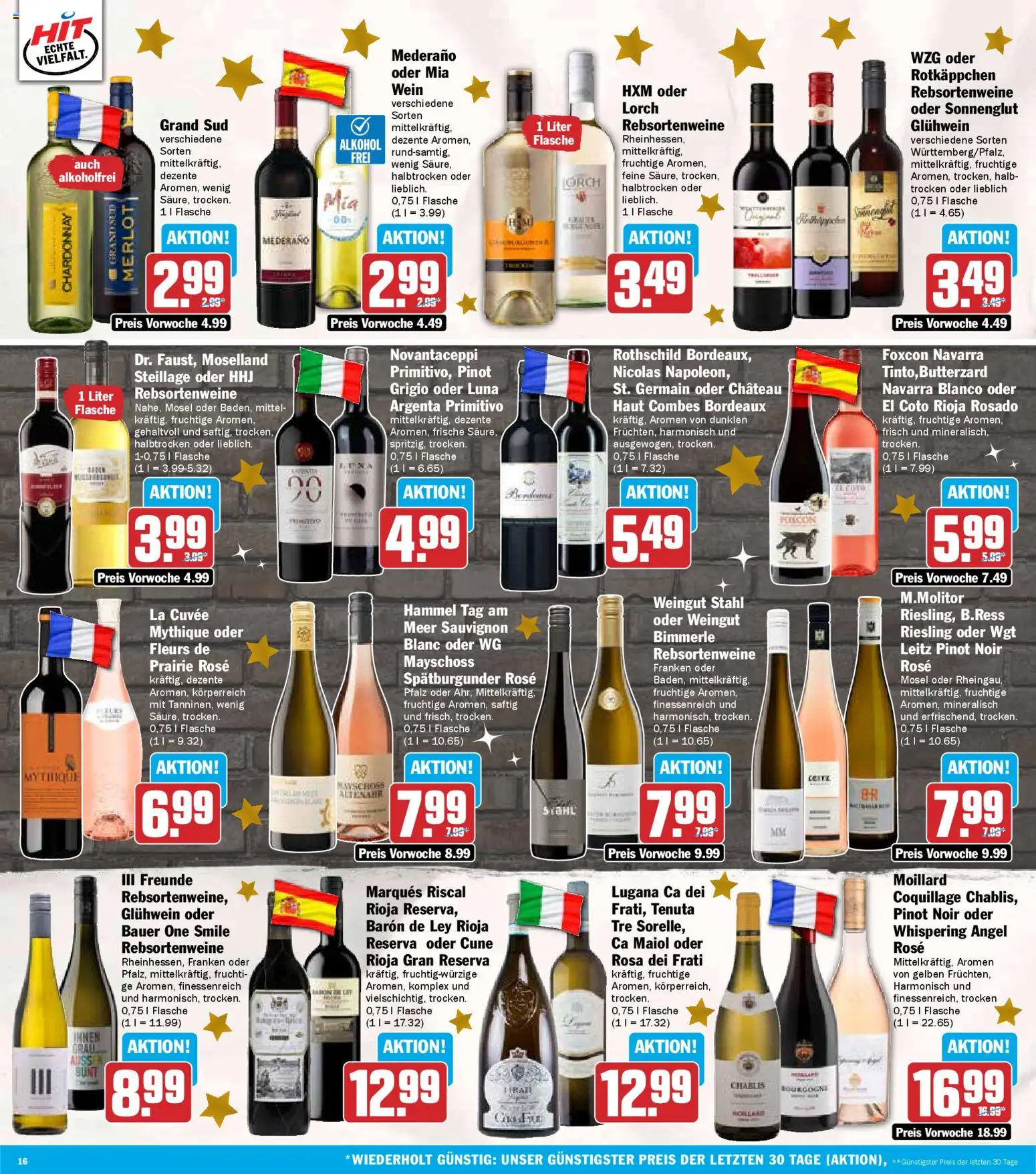 HIT Prospekt Rheinland-Pfalz – gültig ab 22.12.2025 | Seite: 16 | Produkte: Merlot, Grand sud, Rotkäppchen, Wein