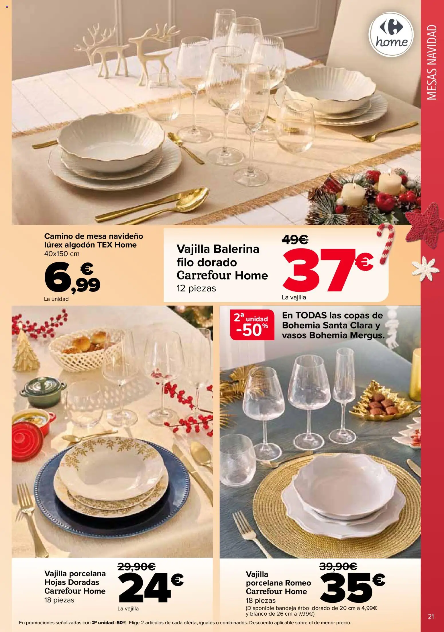 Carrefour Decoración │ válido desde el 11.11.2025 | Página: 21 | Productos: Vasos, Βρεφικό κρεβάτι, Bandeja, Mesa
