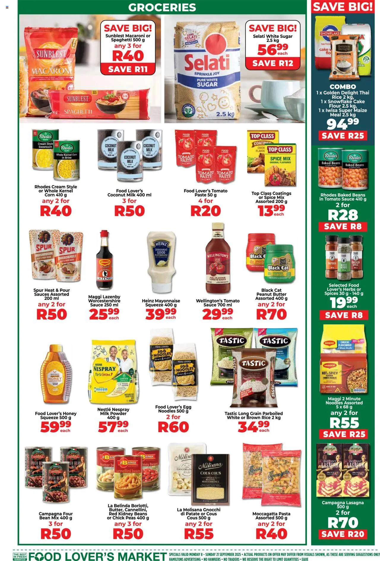 New Food Lover's Market catalogue – valid from 08.09.2025 | Page: 7 | Products: Corn, Tomato sauce, Cream, Herbs