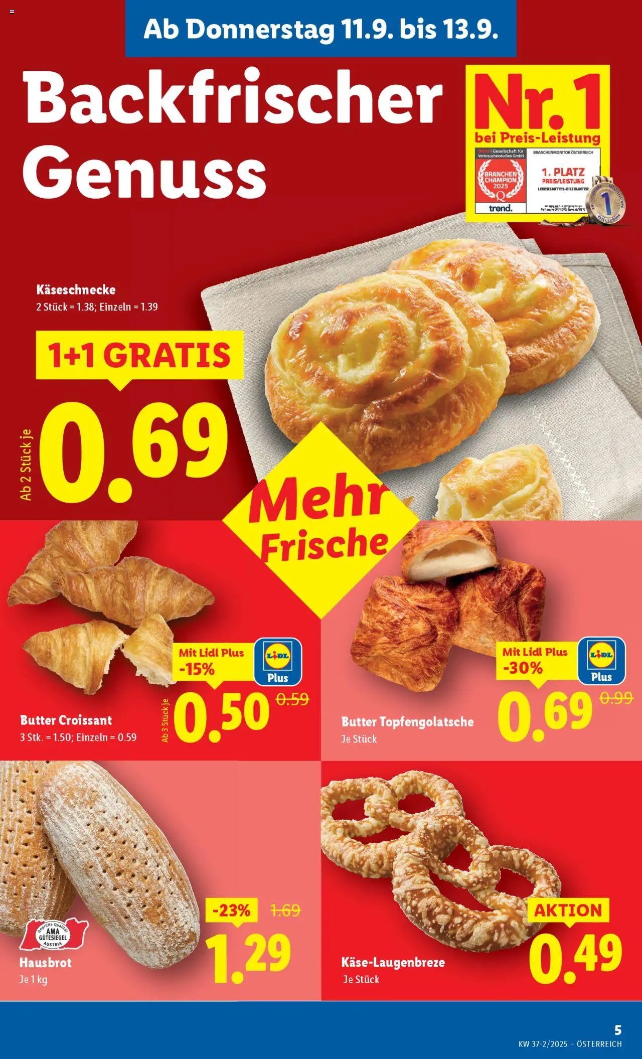 Lidl Flugblatt gültig ab 11.09.2025 | Seite: 7 | Produkte: Butter