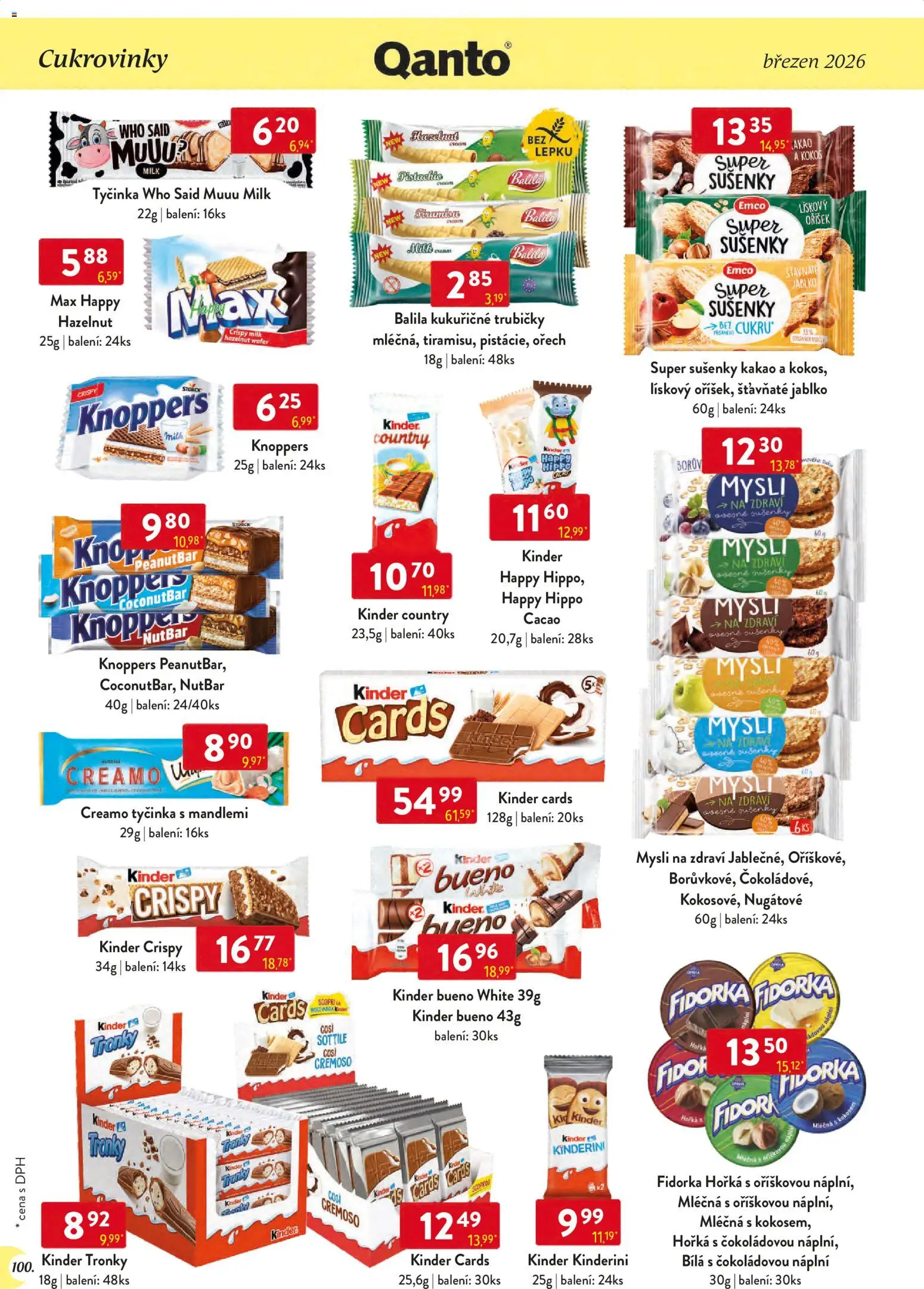 Astur & Qanto leták - Velkoobchod 03/2026 od 01.03.2026 | Strana: 100 | Produkty: Kakao, Mysli, Kinder, Sušenky