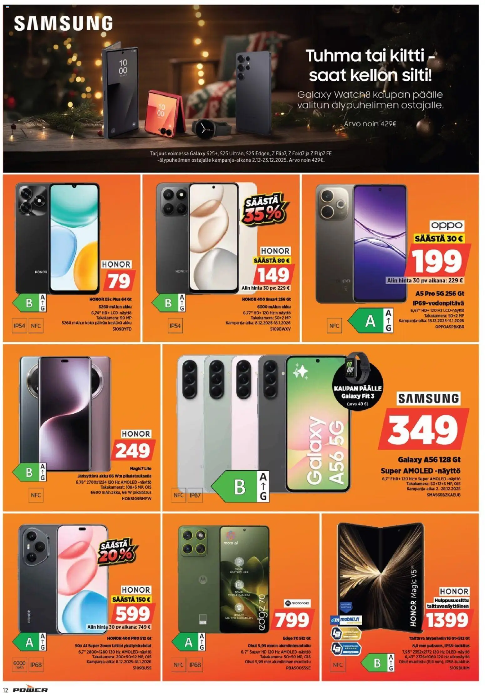 Power tarjoukset – voimassa 15.12.2025 alkaen | Sivu: 18 | Tuotteet: Kiltti, Akku, Älypuhelin, Näyttö