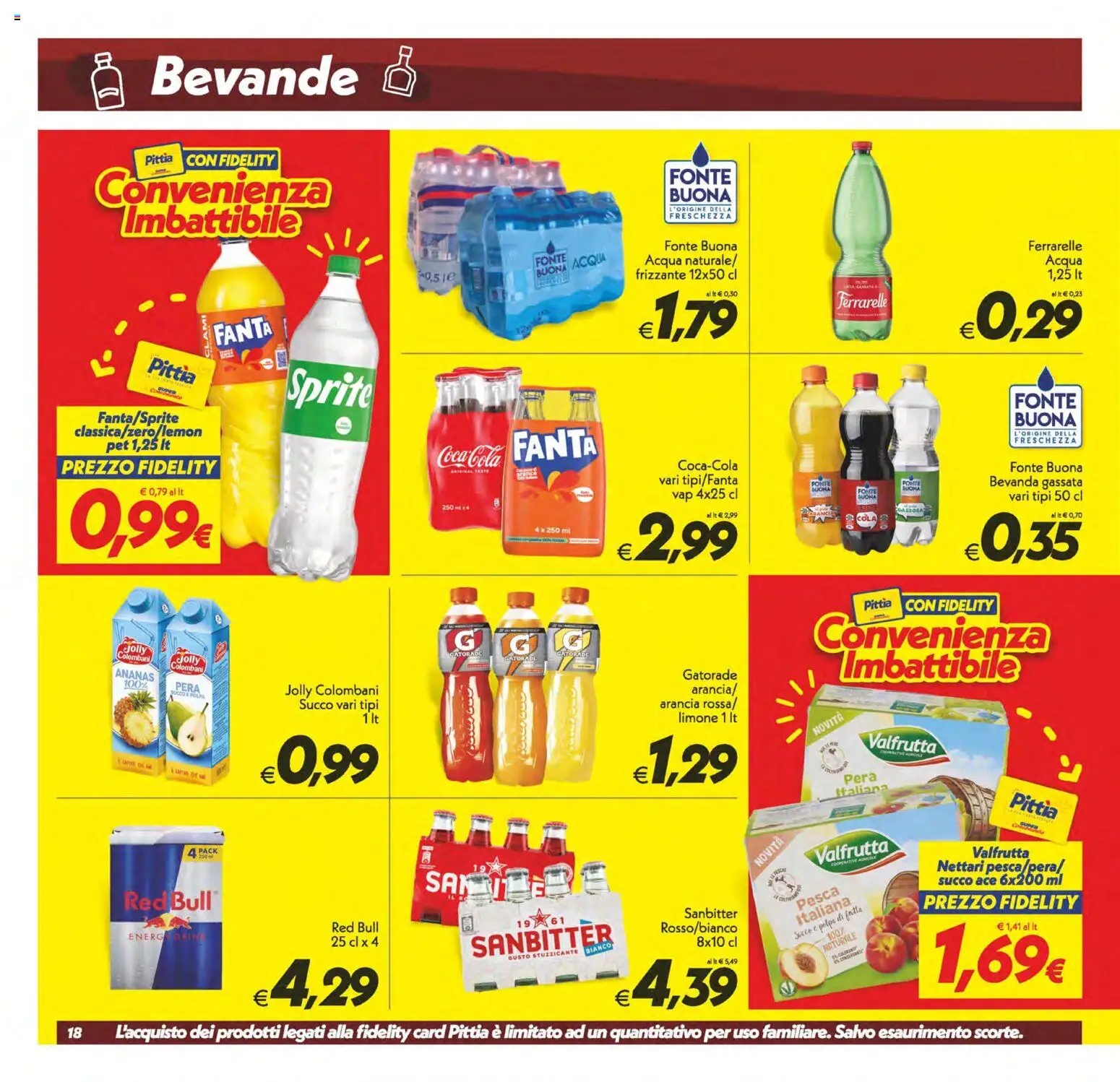Volantino SuperConveniente del 06.03.2026 | Pagina: 18 | Prodotti: Limone, Pesca, Pera, Fanta