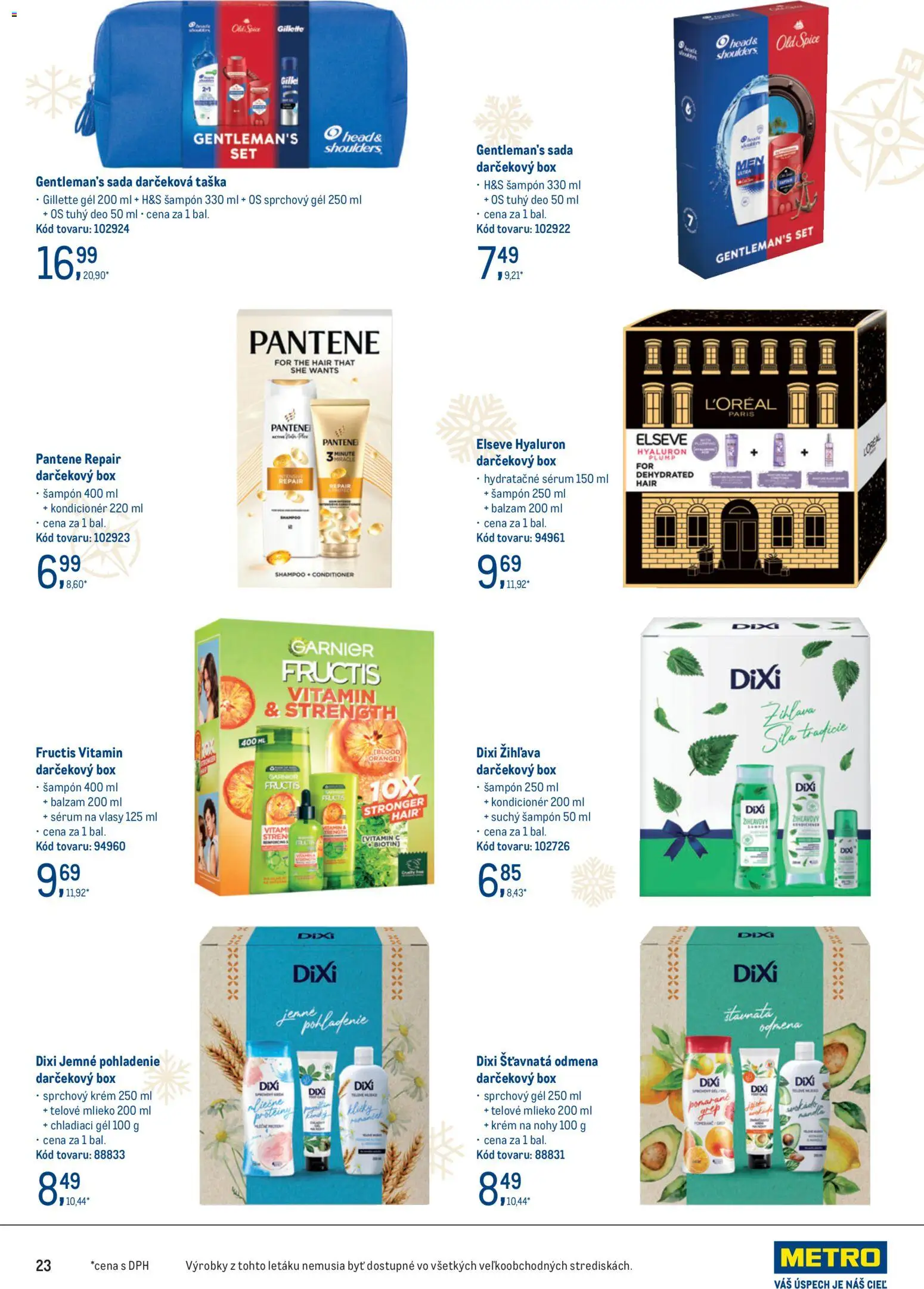 Nové Metro akcie – leták je platný od 19.11.2025 | Strana: 23 | Produkty: Mlieko, Old Spice, Telové mlieko, Sprchový gél