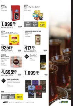 03.12.2025 tarihinden itibaren geçerli olan Metro kataloğu önizlemesi | Sayfa: 19 | Ürünler: Kahve, Çay, Bardak poşet çay, Meyve