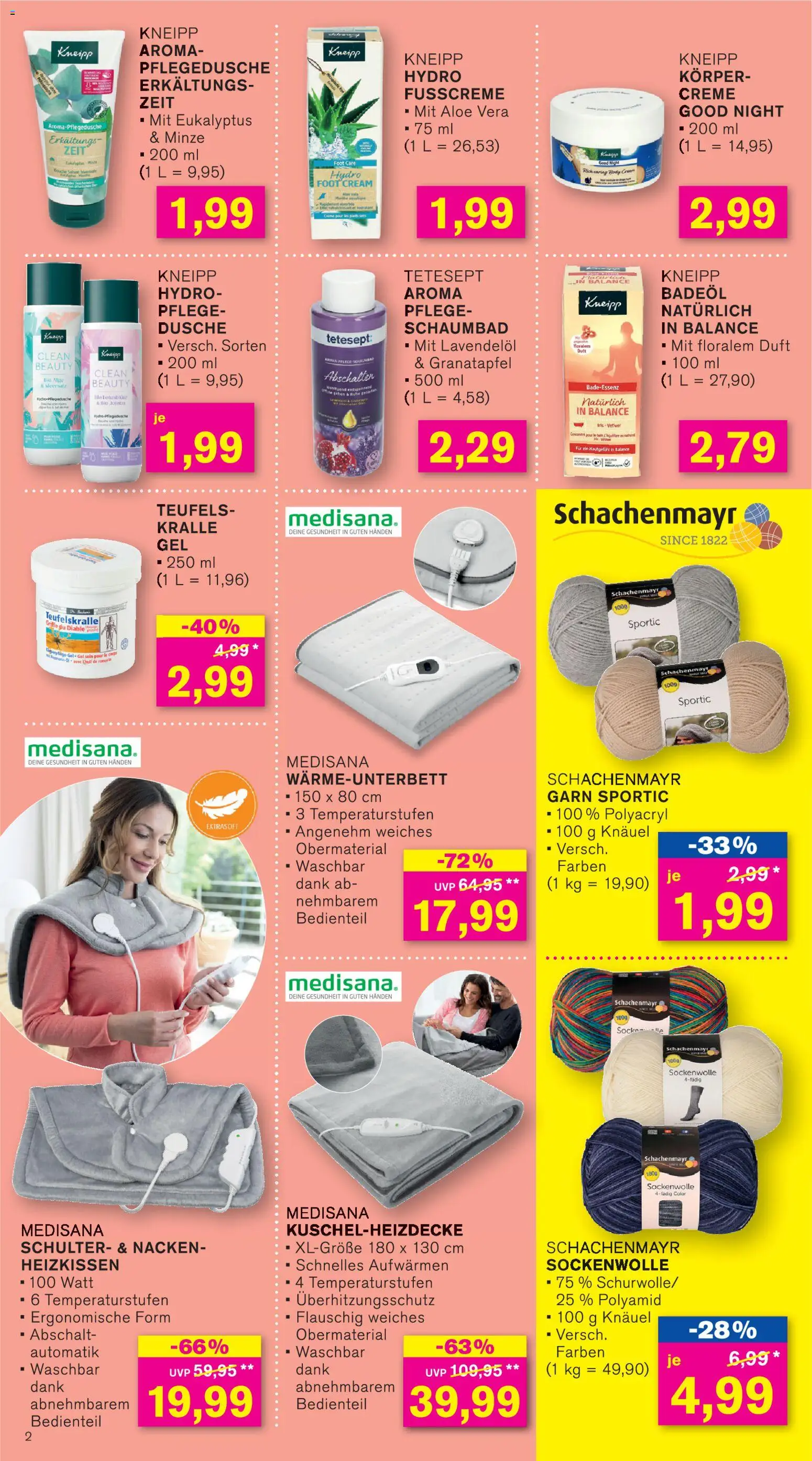 KODi Prospekt 	 – gültig ab 05.01.2026 | Seite: 2 | Produkte: Dusche, Duft, Heizkissen, Fußcreme