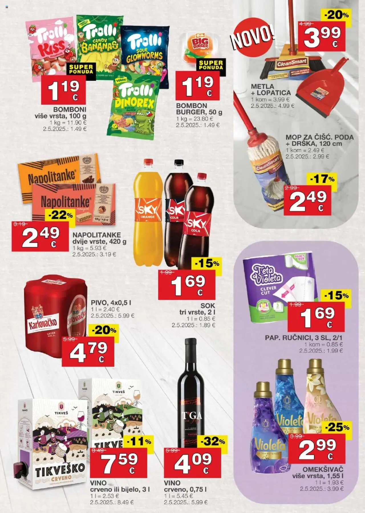 Stanić Diskont katalog | vrijedi od 16.10.2025 | Stranica: 11 | Proizvodi: Karlovačko, Vino, Bomboni, Napolitanke