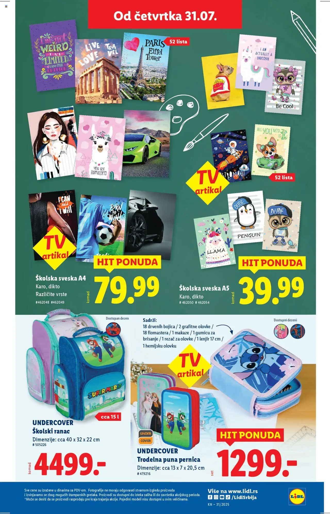 Lidl katalog - važi od 31.07.2025 | Strana: 3 | Proizvode: Ranac, Makaze, Rezač