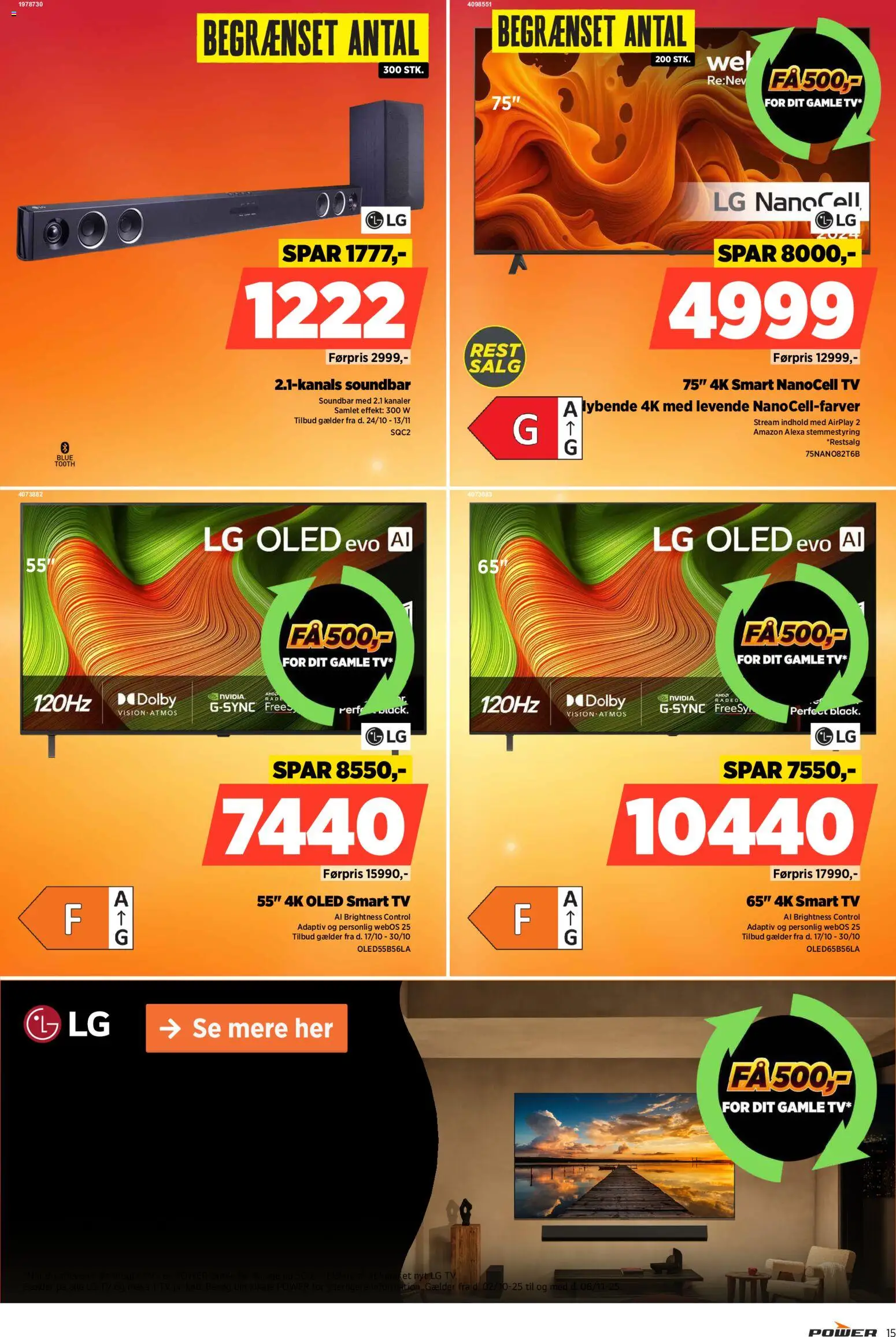 Power tilbudsavis – gyldig fra 24.10.2025 | Side: 15 | Produkter: Soundbar, Smart TV, TV
