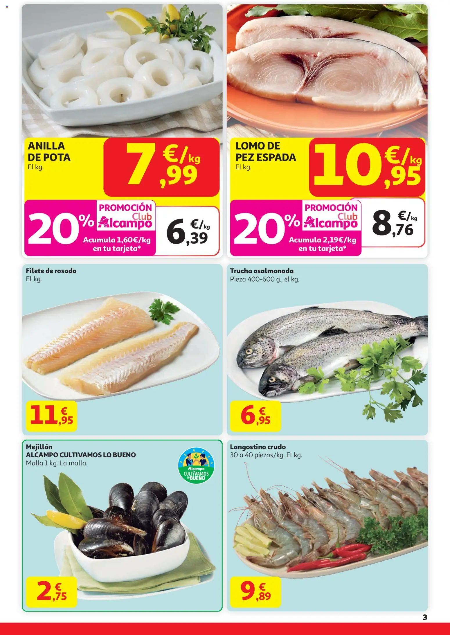 Alcampo - Superstore  │ válido desde el 15.01.2026 | Página: 3 | Productos: Filete, Langostino