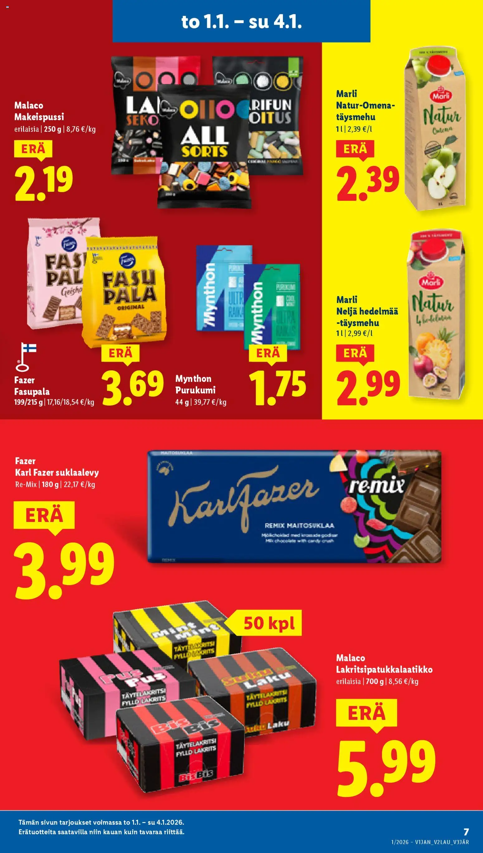 Lidl tarjoukset - Helsinki – voimassa 01.01.2026 alkaen | Sivu: 7 | Tuotteet: Purukumi