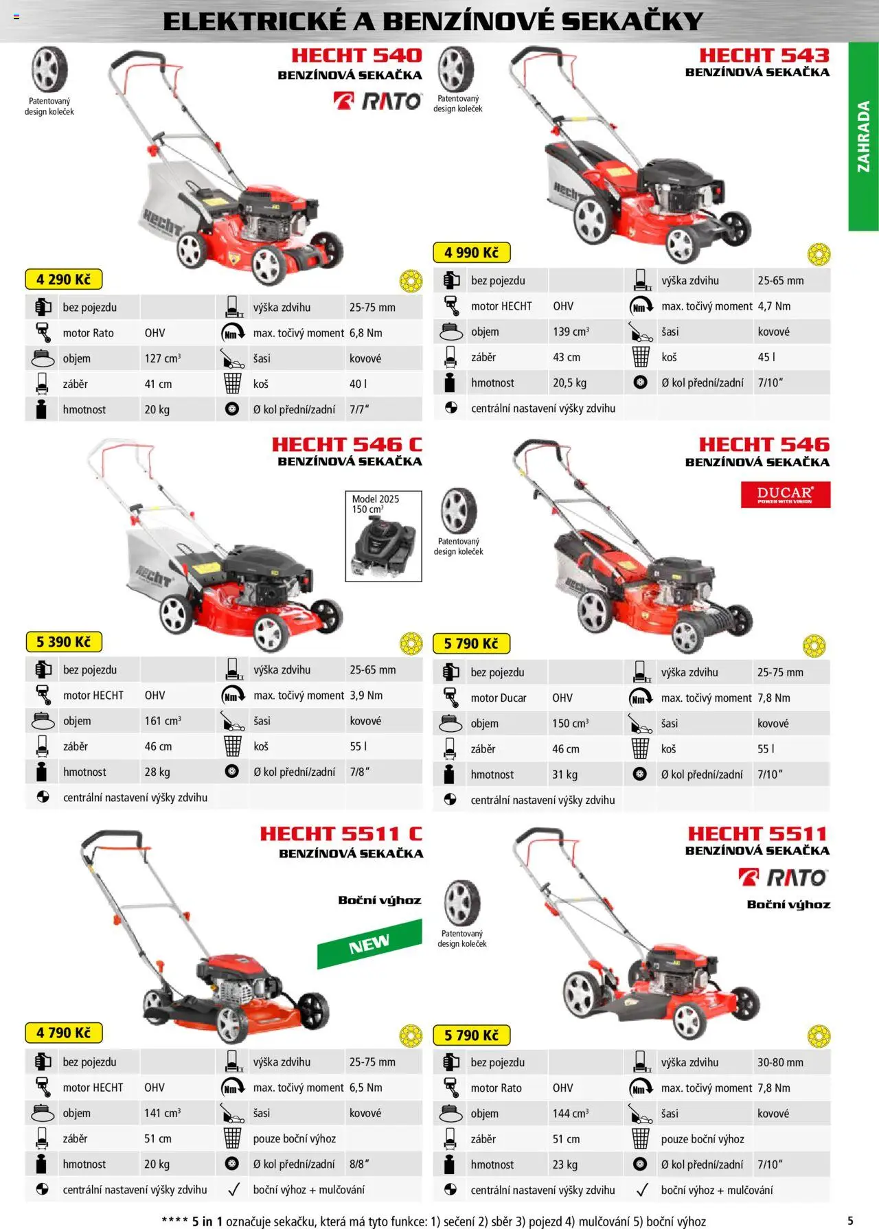 Hecht katalog - Jaro-léto 2025 od 22.04.2025 | Strana: 5 | Produkty: Zahrada, Hecht, Sekačka