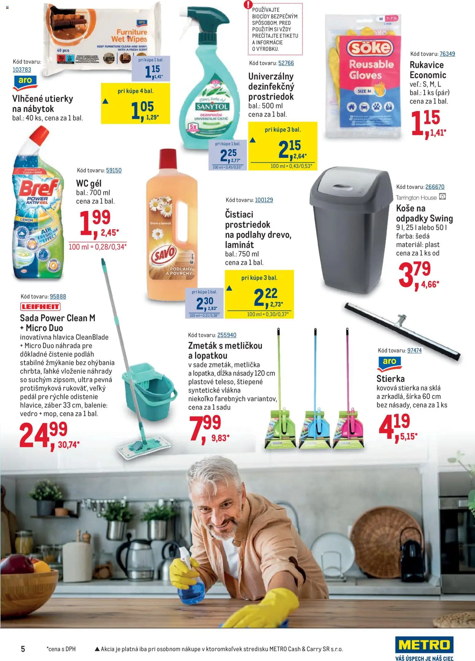Nové Metro akcie – leták je platný od 11.03.2026 | Strana: 5 | Produkty: Nábytok, Wc, Rukavice