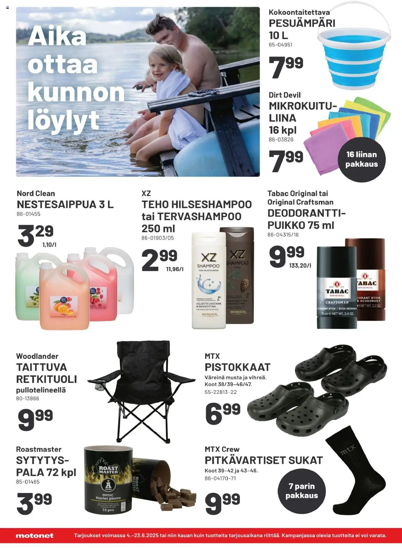  | Sivu: 12 | Tuotteet: Shampoo, Deodorantti, Voi, Sukat