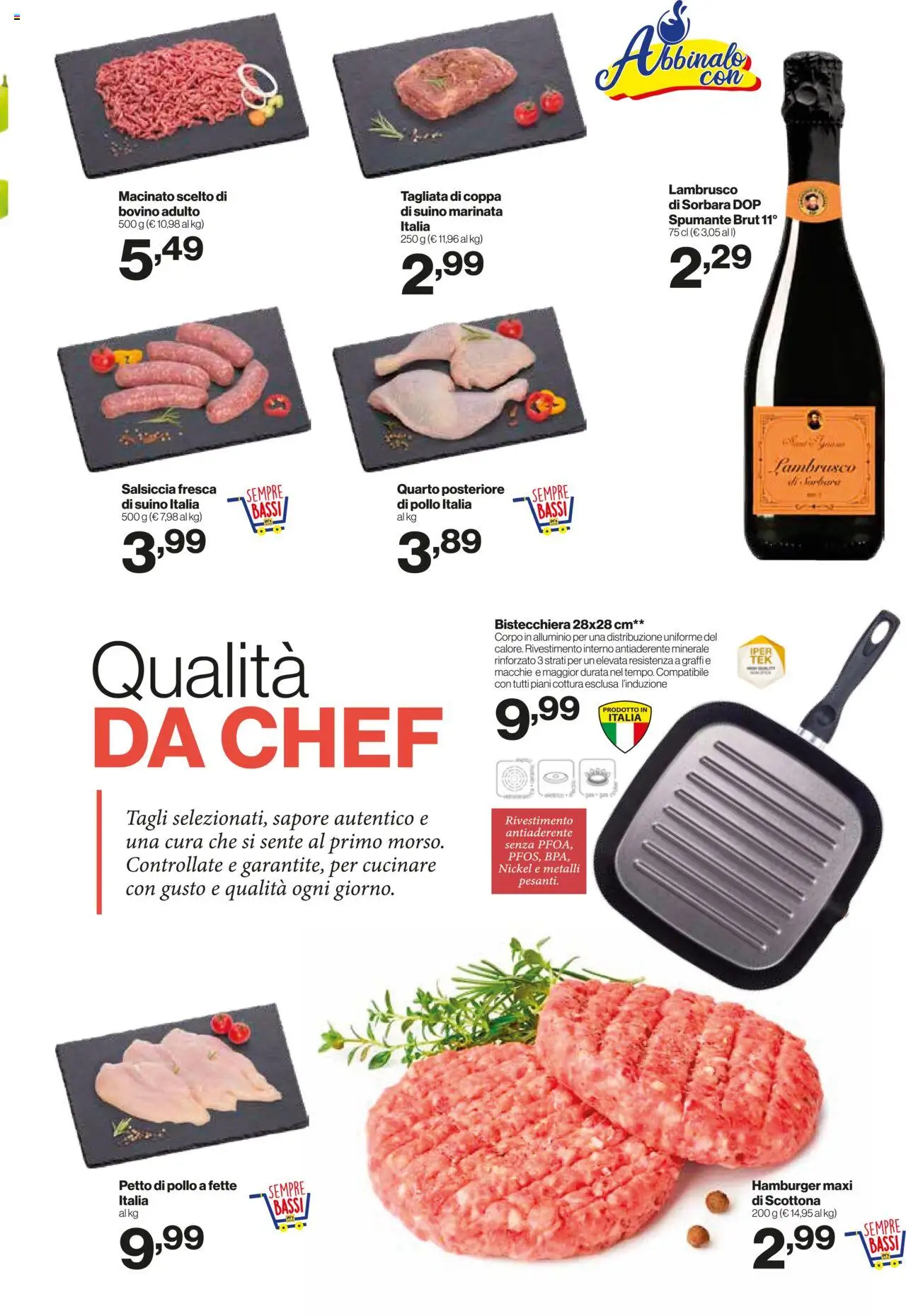 Volantino IN's del 24.09.2025 | Pagina: 9 | Prodotti: Petto di Pollo, Pollo, Salsiccia, Spumante