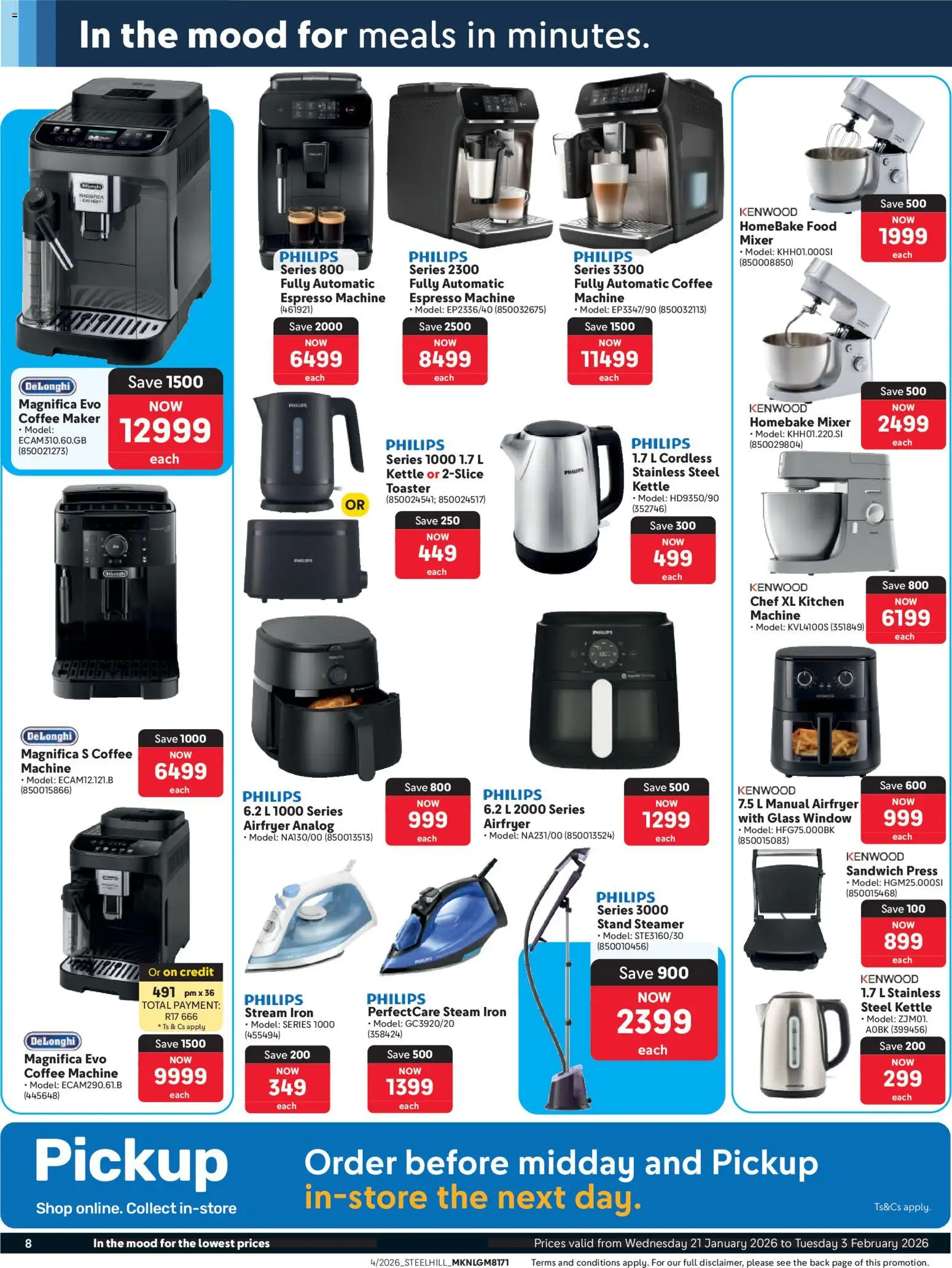New Makro catalogue – valid from 21.01.2026 | Page: 8 | Products: Kettle, Mixer, Toaster, Coffee