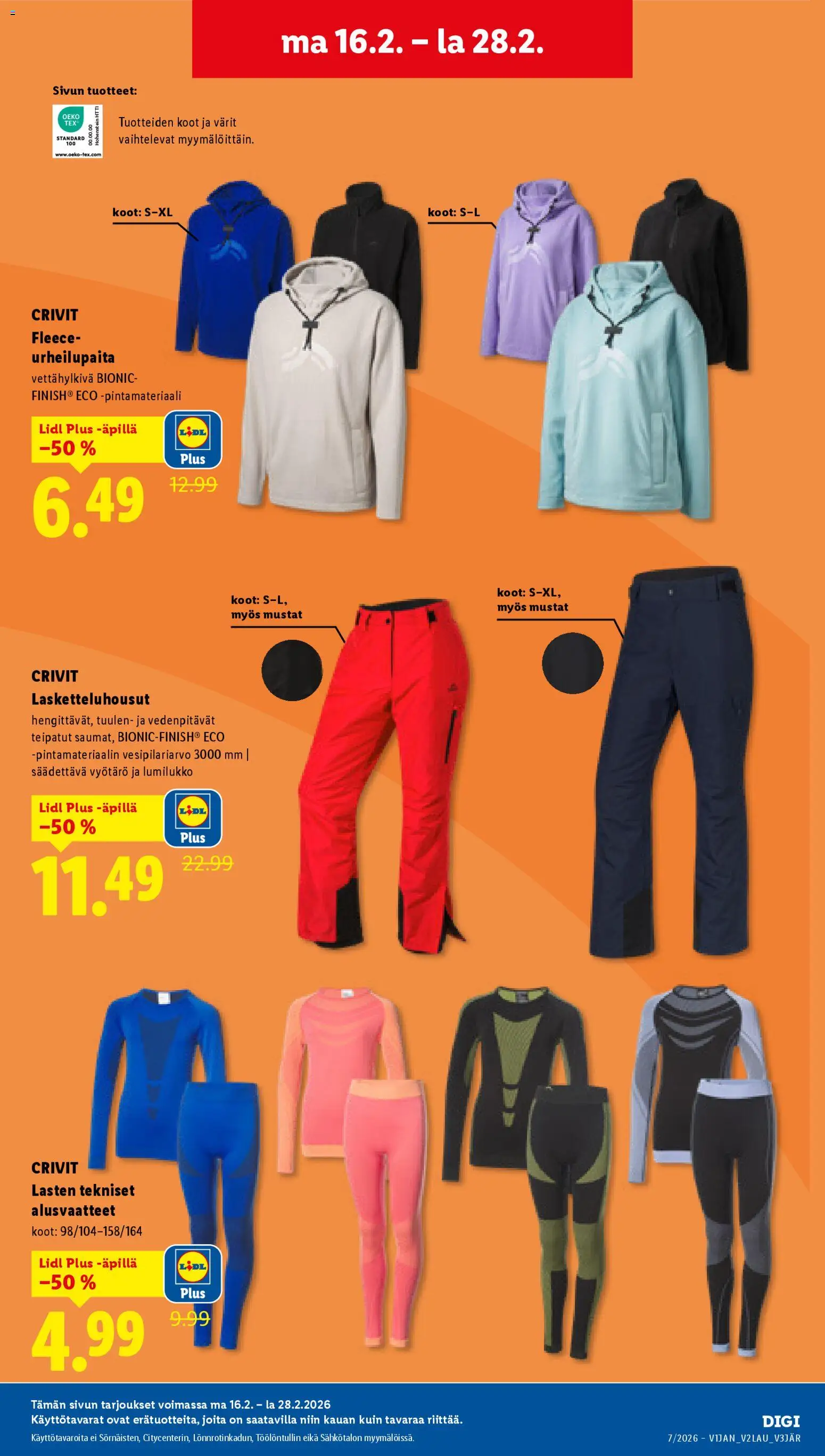 Lidl Crivit – voimassa 16.02.2026 alkaen | Sivu: 3 | Tuotteet: Alusvaatteet