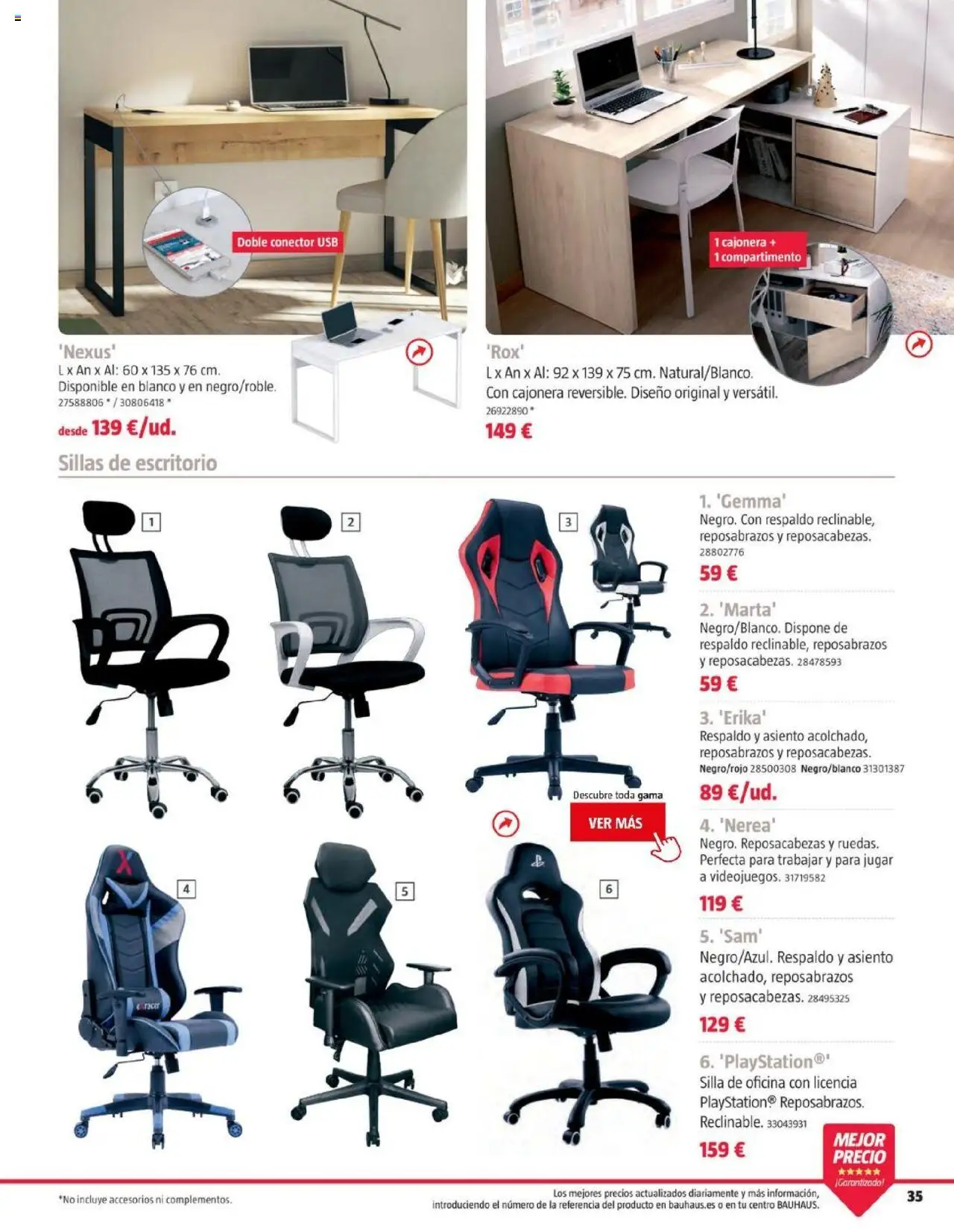 Bauhaus folleto │ válido desde el 05.08.2025 | Página: 35 | Productos: Conector, USB, Cajonera, Silla