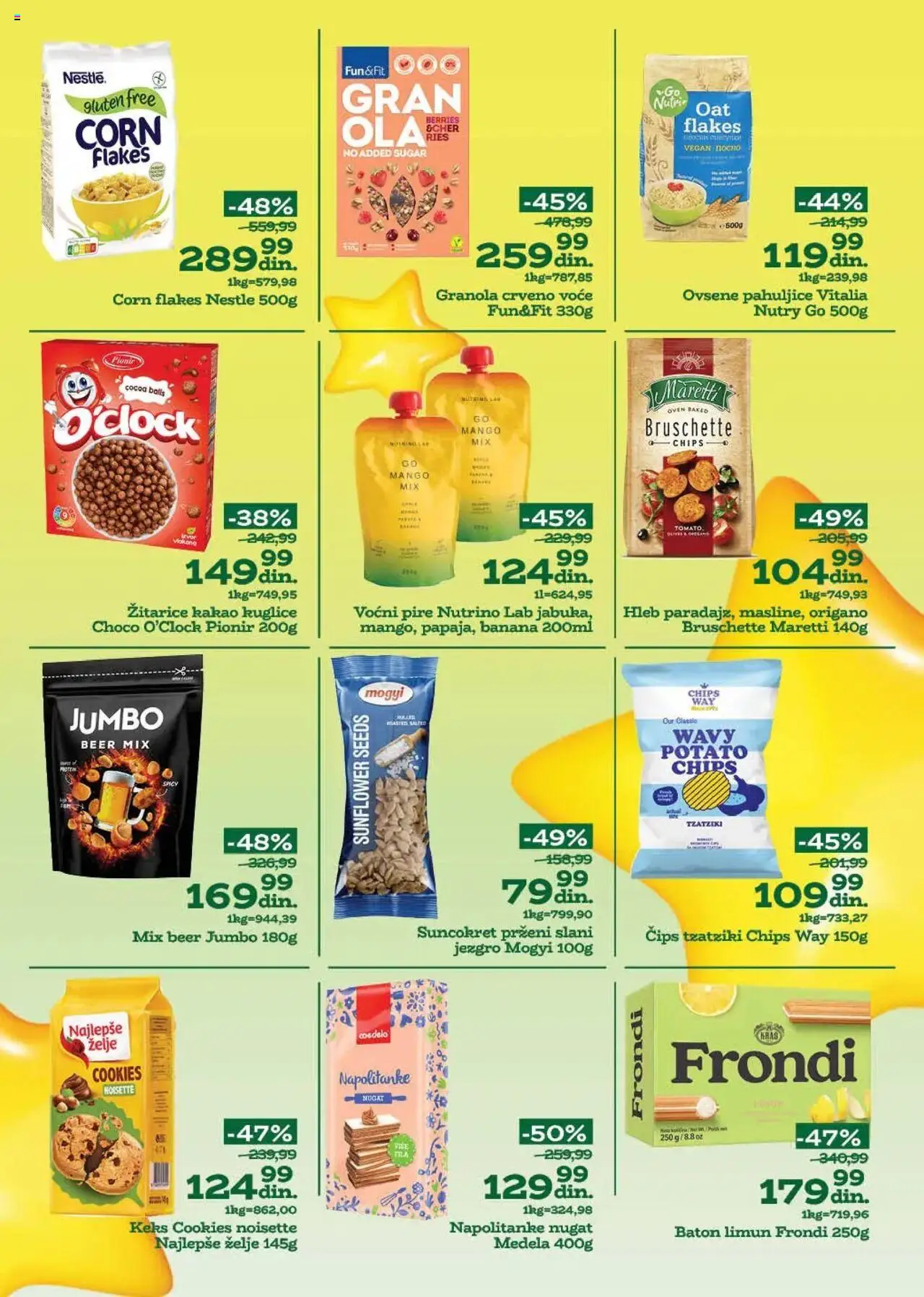 Univerexport katalog - važi od 04.08.2025 | Strana: 7 | Proizvode: Čips, Protein, Ovsene pahuljice, Limun